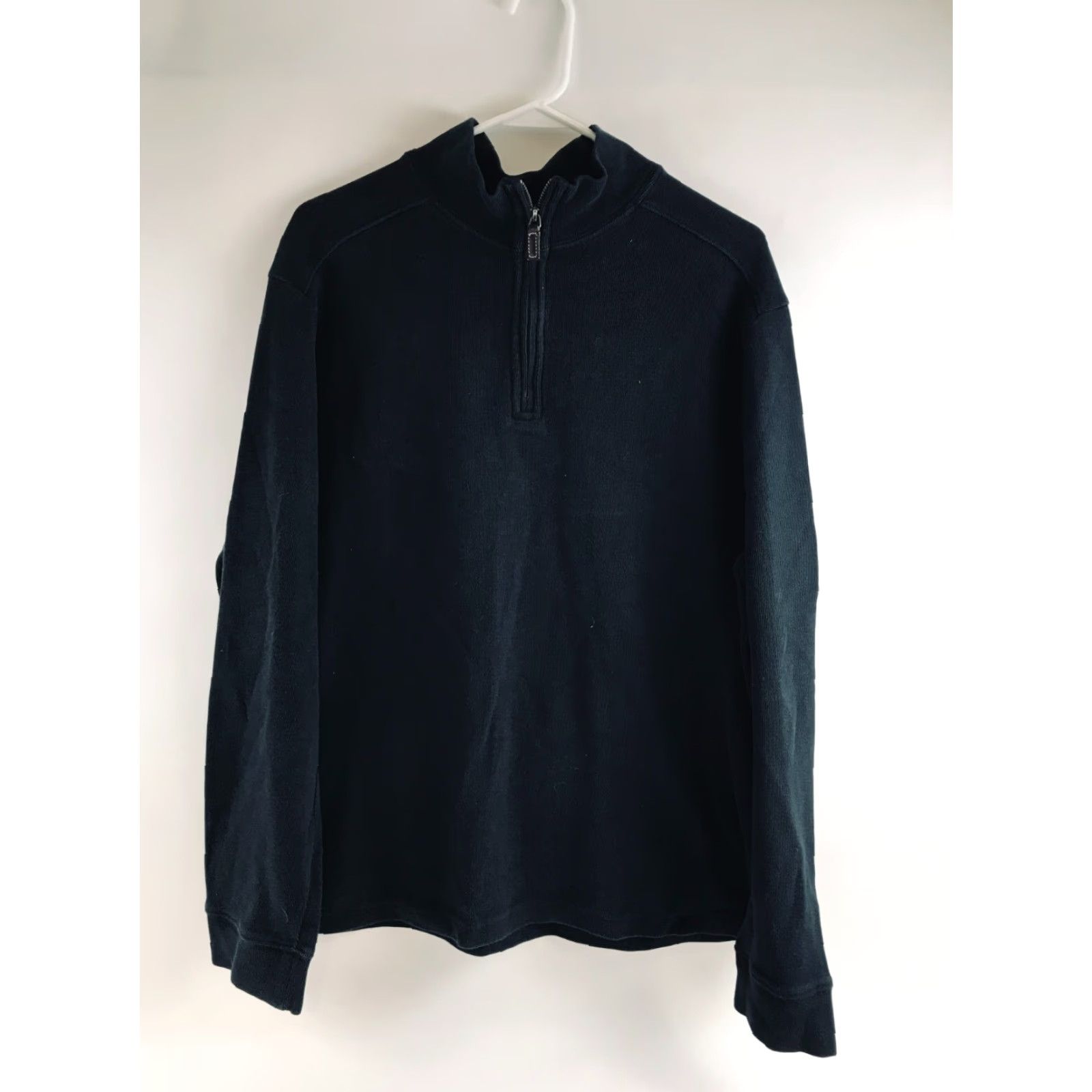 Merona Merona Jacket Men XL Black Quarter Zip Mock Neck Henley Pullover Long Sleeve Size US XL / EU 56 / 4 - 2 Thumbnail