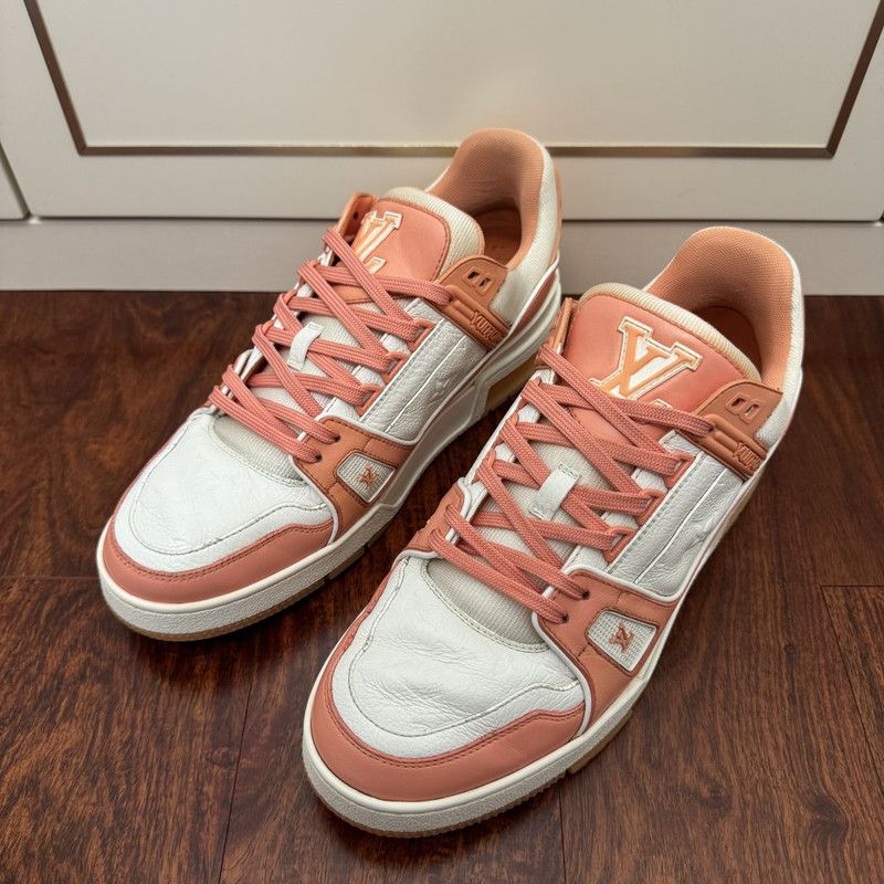 Louis Vuitton Louis Vuitton Peach Low-Top Trainer Sneakers 0089 Size US 8 / EU 41 - 1 Thumbnail
