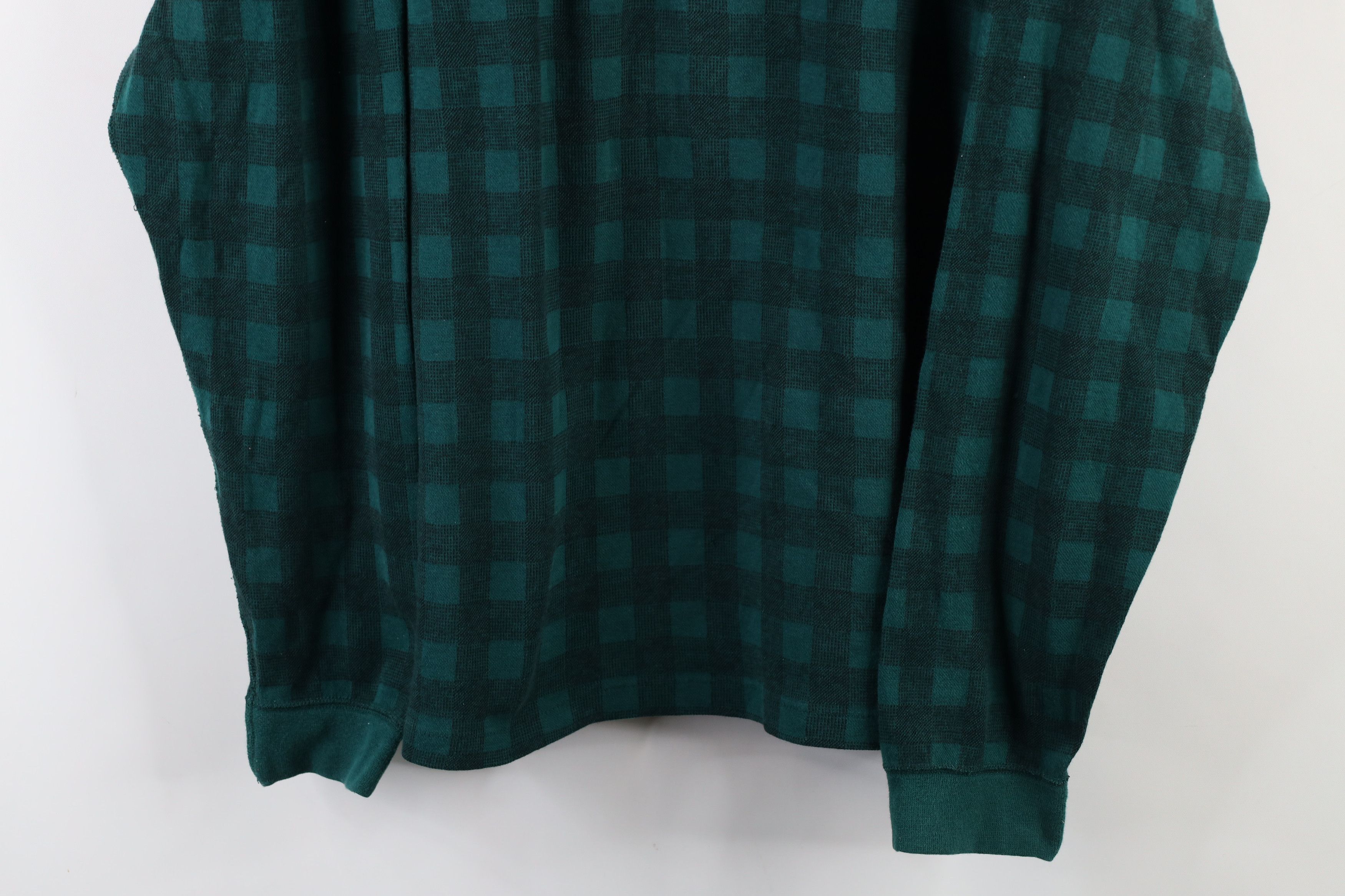 Eddie Bauer × Vintage Vintage 90s Eddie Bauer Long Sleeve Henley T-Shirt Green USA Size US XL / EU 56 / 4 - 3 Thumbnail