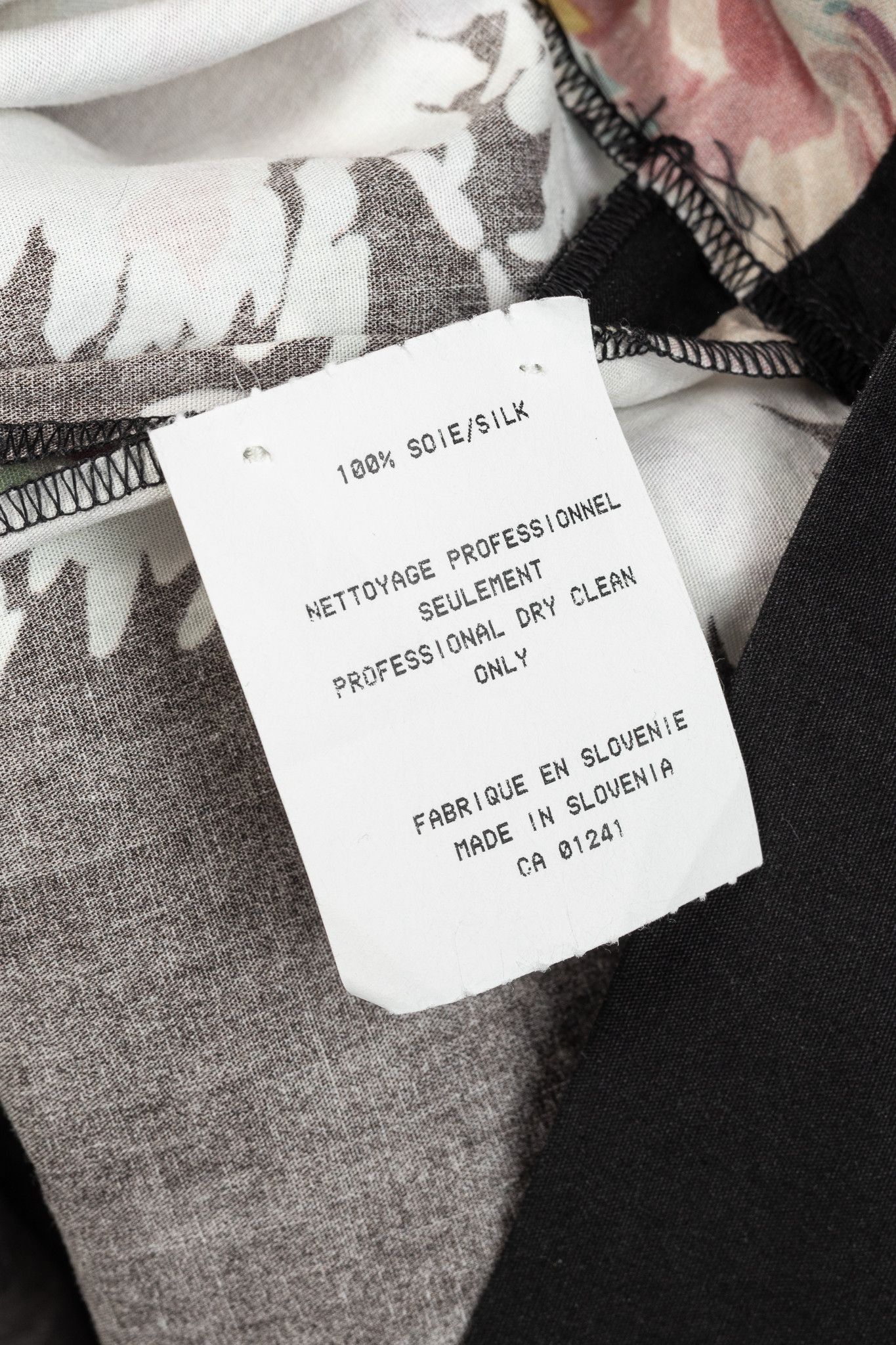 Dries Van Noten Dries Van Noten SS/13 Black Floral Silk-Organza Mini Dress Size M / US 6-8 / IT 42-44 - 9 Thumbnail