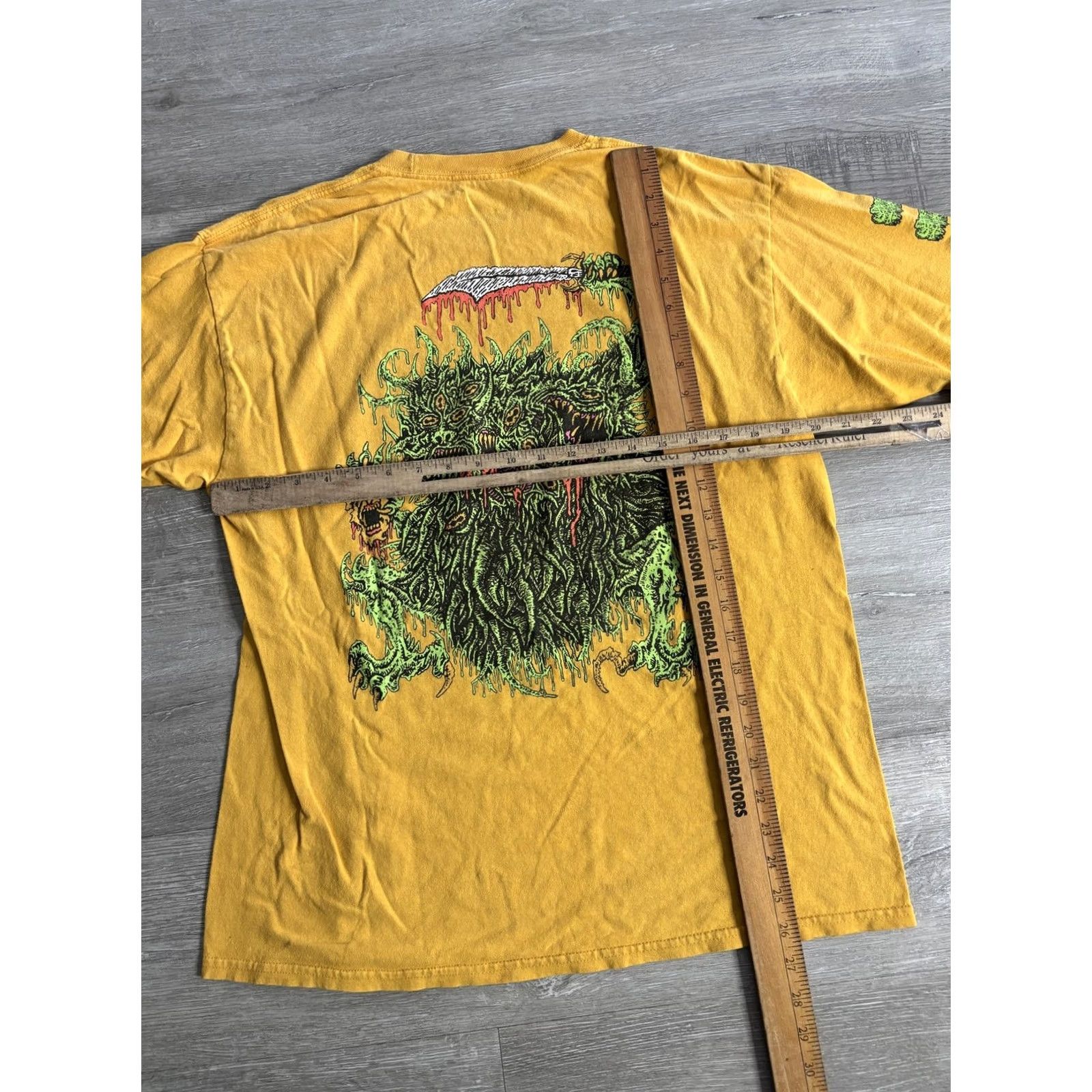 Vintage Horror Monster Shirt Mens XL Yellow Long Sleeve Sanguisugbogg Tee T-Shirt Size US XL / EU 56 / 4 - 5 Thumbnail
