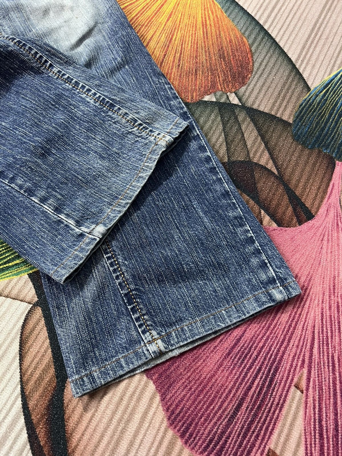 Japanese Brand VINTAGE EDWIN XV DISTRESSED FLARE BOOTCUT Size US 30 / EU 46 - 5 Thumbnail