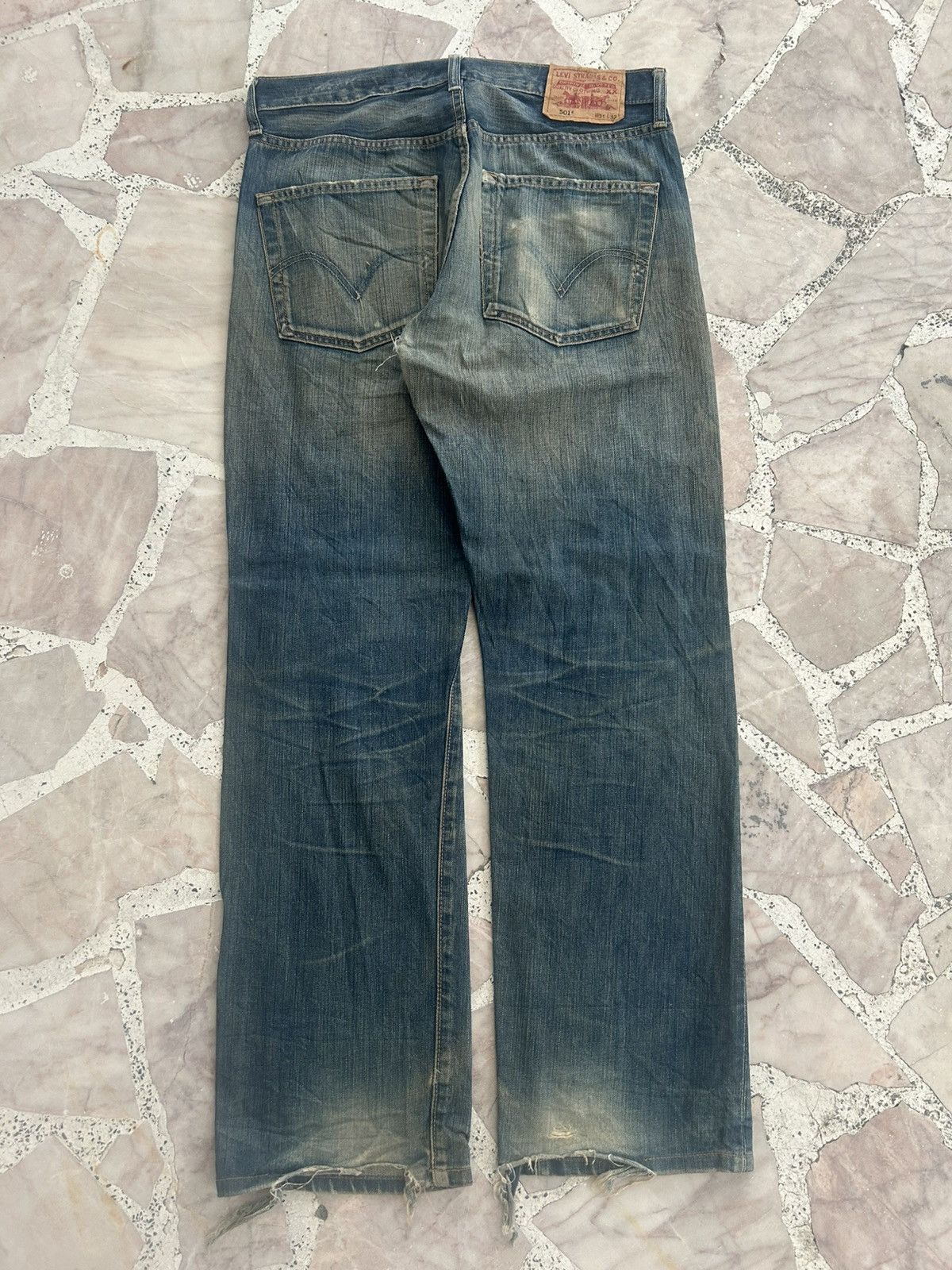 Levi's Levis 501 Japan Made Ripped Jeans Vintage Denim Size US 31 - 2 Thumbnail