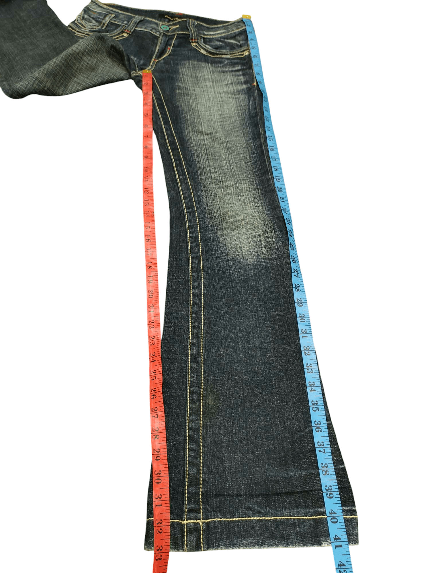 Japanese Brand Flare Jeans Camel Road Japan Faded Low Rise Denim Bootcut Size US 29 - 18 Thumbnail