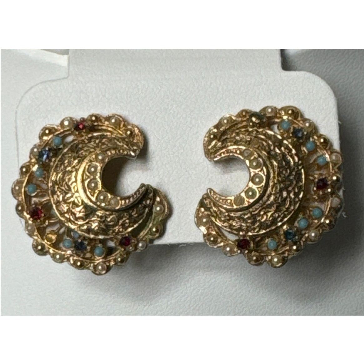 Vintage Vtg mid century Crown Brooch & earrings Art Jewelry Company Size ONE SIZE - 5 Thumbnail