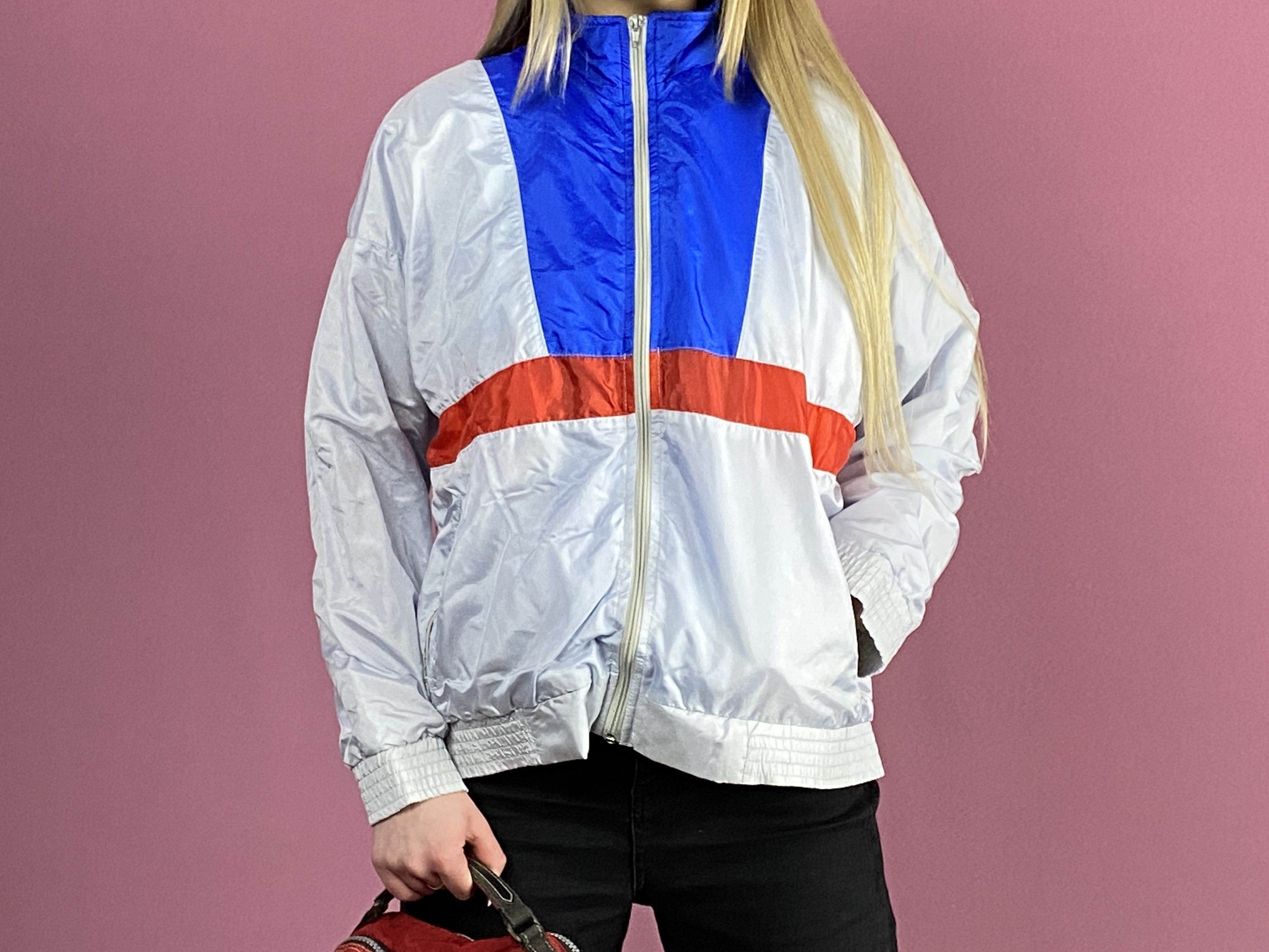 Vintage 90s Vintage Women's Windbreaker Jacket - Size M Retro Size M / US 6-8 / IT 42-44 - 4 Thumbnail