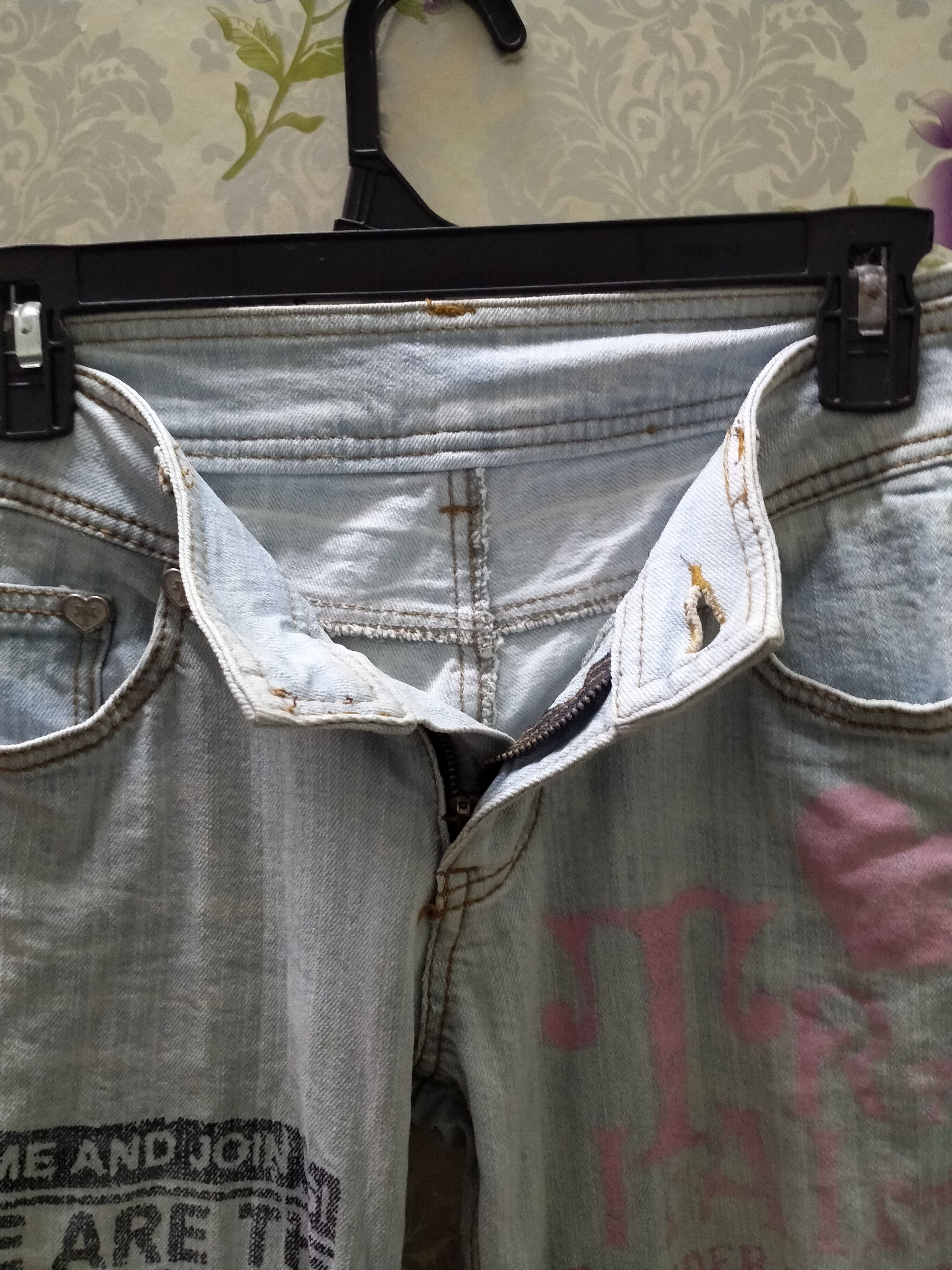 Hysteric Glamour × Japanese Brand Tralala buttefly slim jeans multi logo Size US 30 / EU 46 - 7 Thumbnail