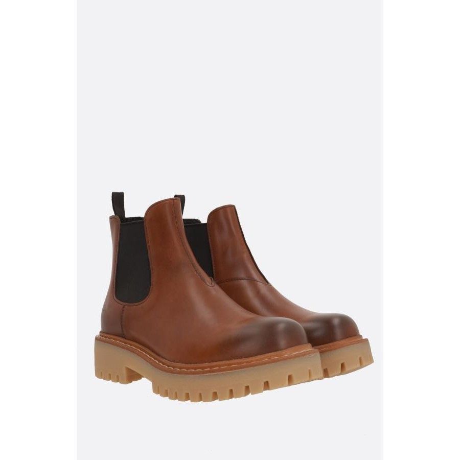 Prada PRADA Vintage Leather Brown Leather Boots New & Authentic (M Size US 9 / EU 42 - 2 Thumbnail