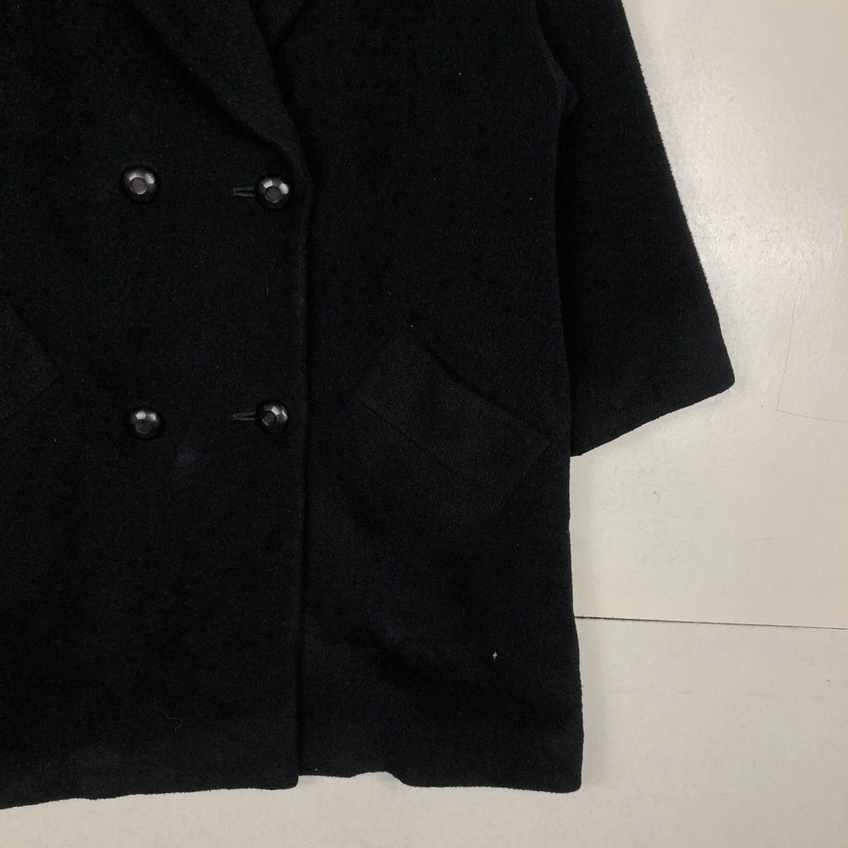 Designer × Givenchy × Vintage 📌RICH BLACK DOUBLE COLLAR WOOL LONG JACKET GIVENCHY Size US M / EU 48-50 / 2 - 7 Thumbnail