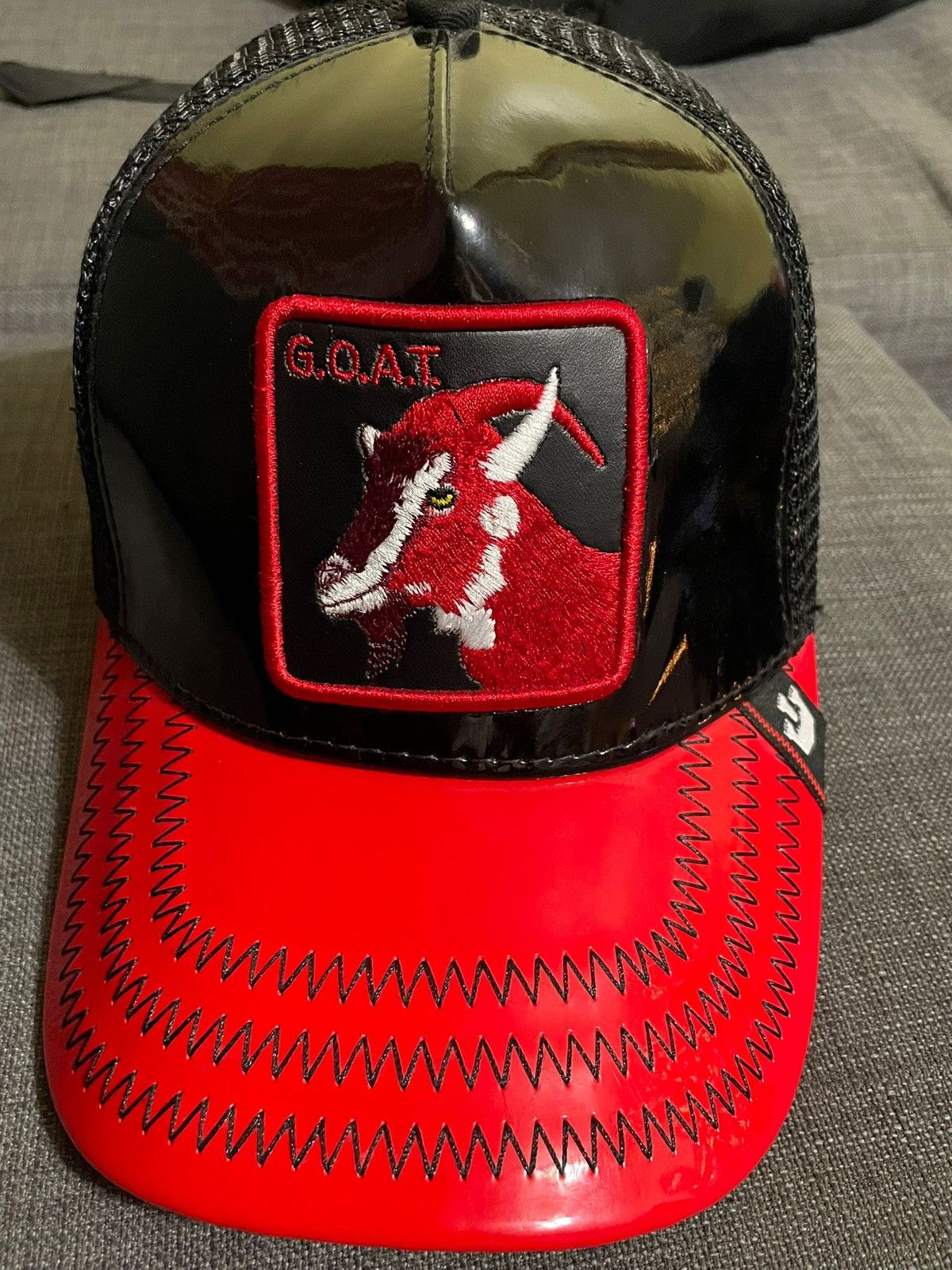 Goorin Bros. G.O.A.T. Cap Special Edition/Black with Red Size ONE SIZE - 1 Thumbnail