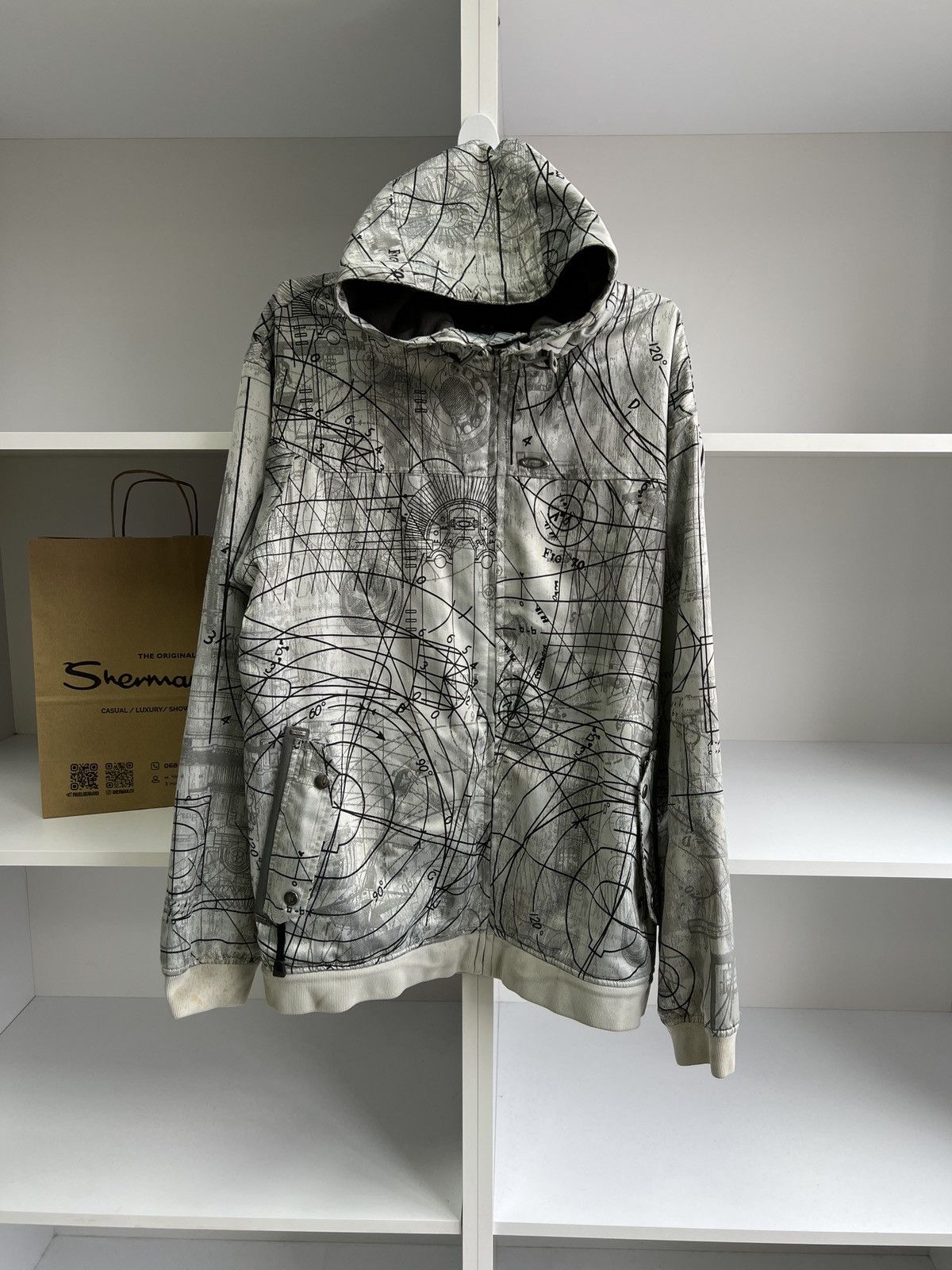 Oakley × Vintage Vintage Limited Edition Oakley Alpha Jacket Silver Pattern Size US XL / EU 56 / 4 - 3 Thumbnail