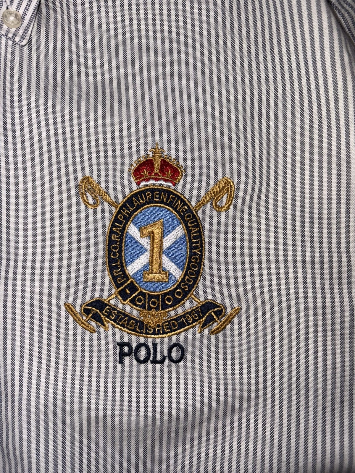 Ralph Lauren Polo Ralph Lauren Striped Crest Oxford Shirt CustomFit SizeM Size US M / EU 48-50 / 2 - 8 Thumbnail