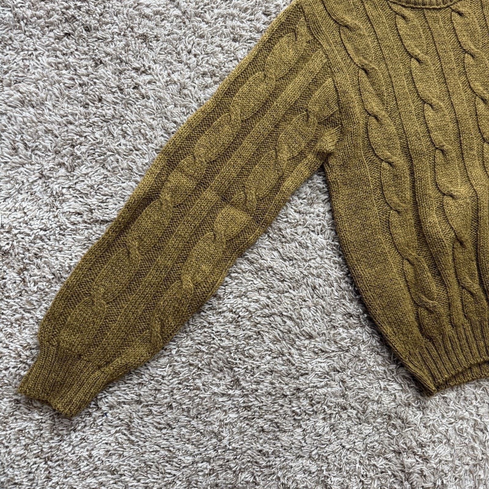 Vintage Vintage Towne And King Cable Knit Wool Sweater Green Brown M Size US M / EU 48-50 / 2 - 5 Thumbnail