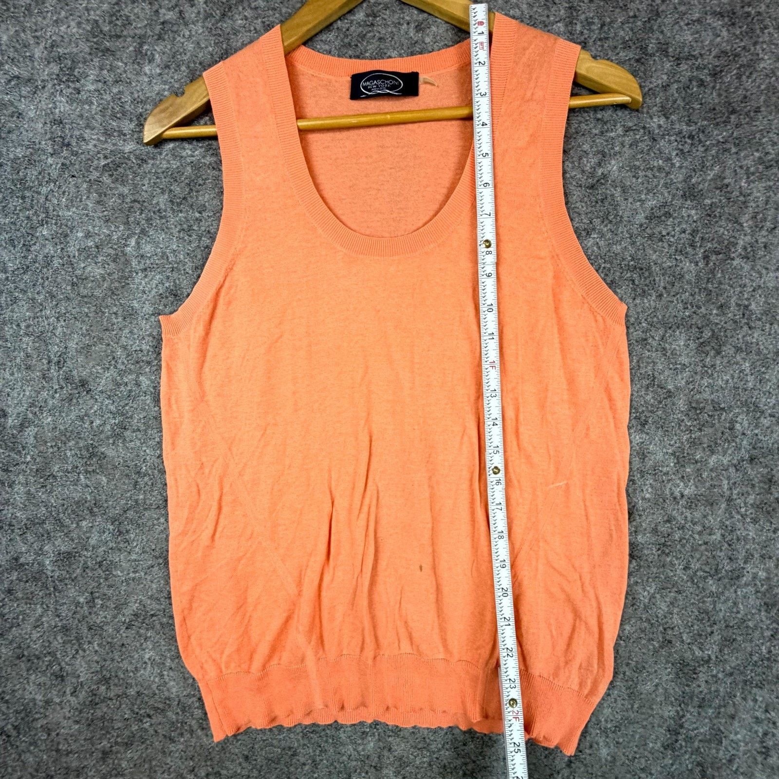 Magaschoni Magaschoni New York Sweater Womens Large Orange Sleeveless Size L / US 10 / IT 46 - 5 Thumbnail