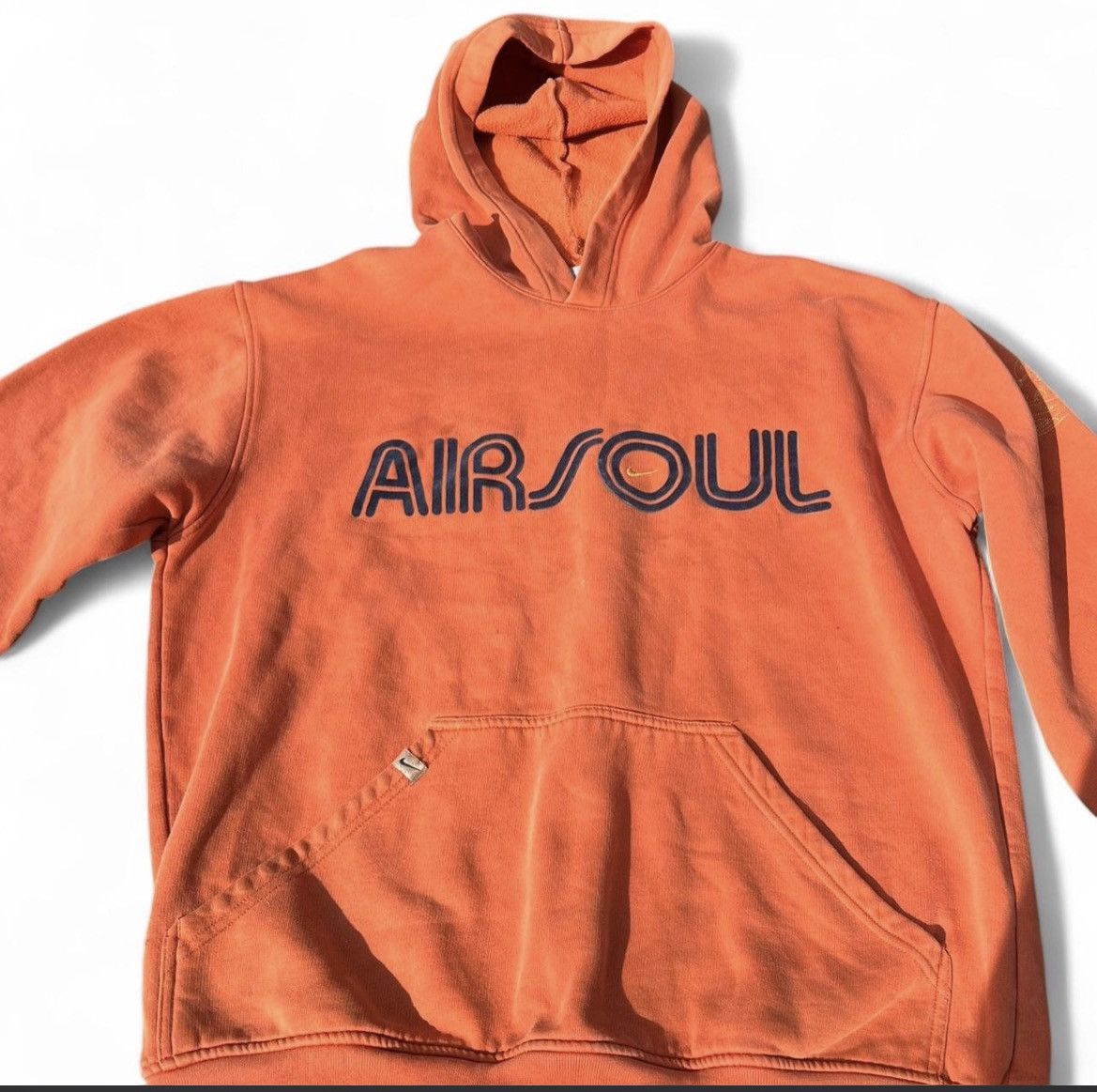 Nike Vintage Nike AirSoul Orange Pullover Hoodie - Size Large Size US L / EU 52-54 / 3 - 8 Thumbnail