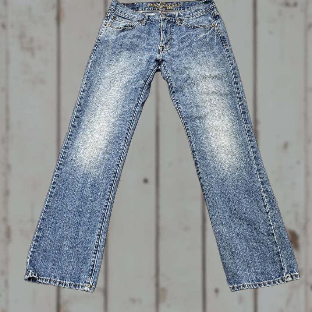 American Eagle Outfitters American Eagle Jeans Men's 29X30 Blue Slim Straight Mid Rise Denim Work Jeans Shirt? Size US 29 - 1 Thumbnail