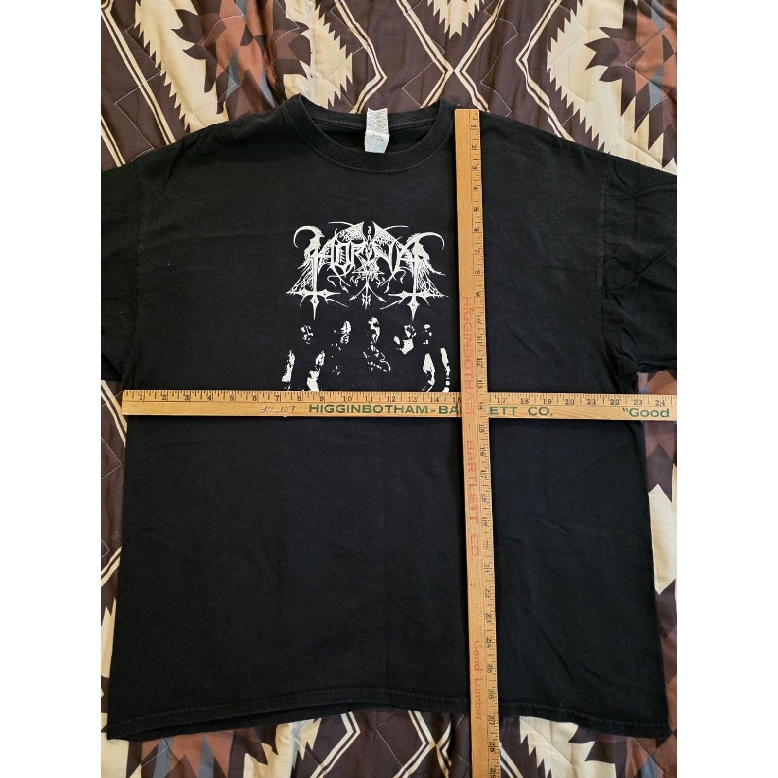 Gildan Horna Sudentaival Black Death Metal T Shirt Graphic Print Men XL Crew Neck Short Sleeve T-Shirt Gildan Cotton Size US XL / EU 56 / 4 - 5 Thumbnail
