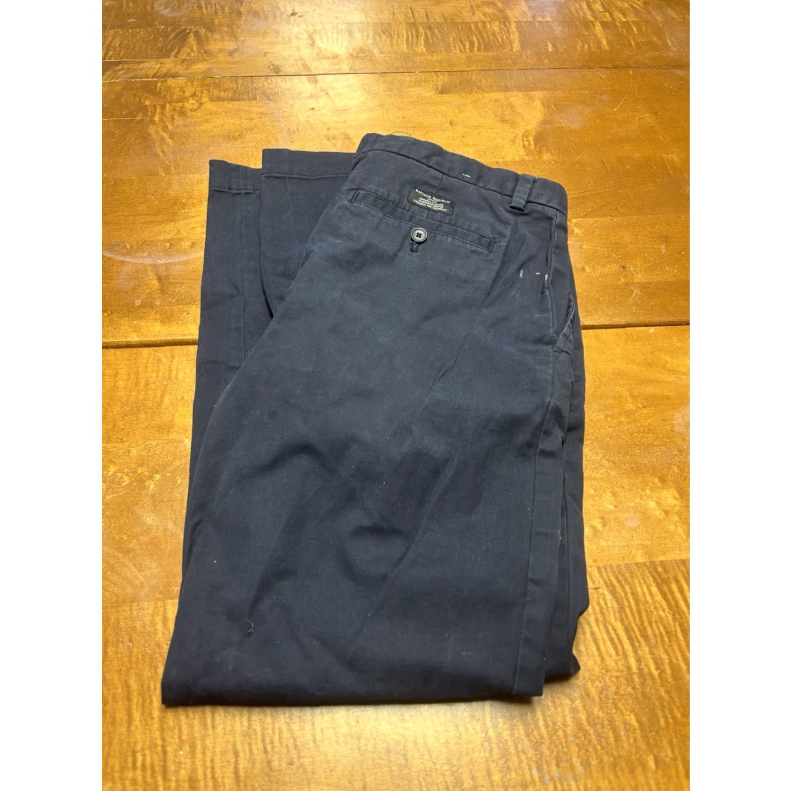 Banana Republic BANANA REPUBLIC Blue cotton blend Aiden Fit Chino Pants 33x32 R3 Men Slim Flat Front Pockets Gray Chino 90s? Size US 33 - 4 Thumbnail