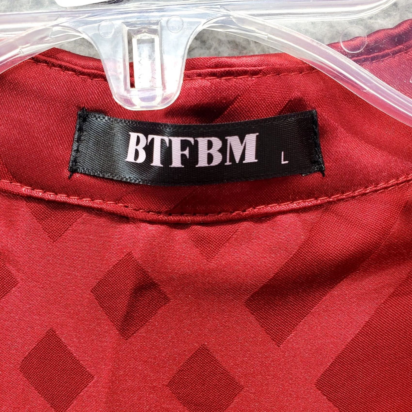 Vintage BTFBM Shirt Womens Size L Red Plaid Long Sleeve Collared Button Up Size L / US 10 / IT 46 - 6 Thumbnail