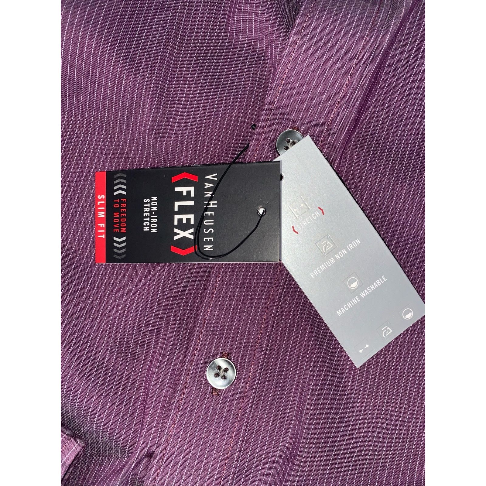 Van Heusen NWT Van Heusen Mens Dress Shirt Size US M / EU 48-50 / 2 - 7 Thumbnail