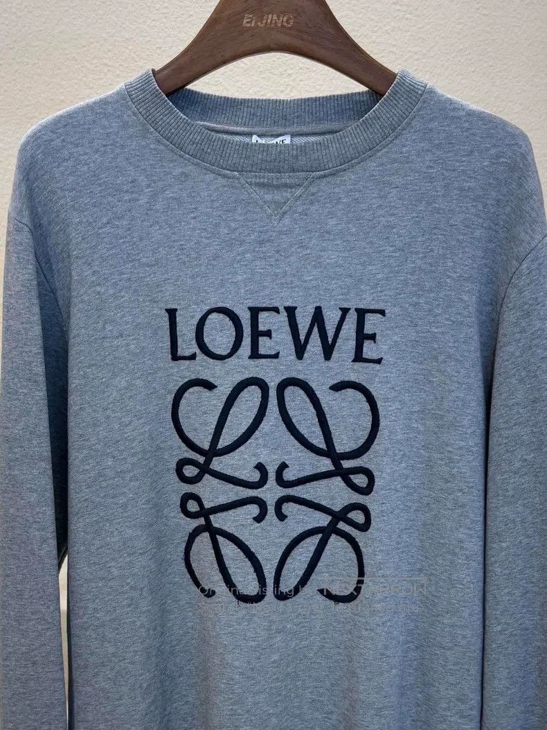 Loewe Loewe Gray Large Embroidered Sweatshirt Size L / US 10 / IT 46 - 3 Thumbnail