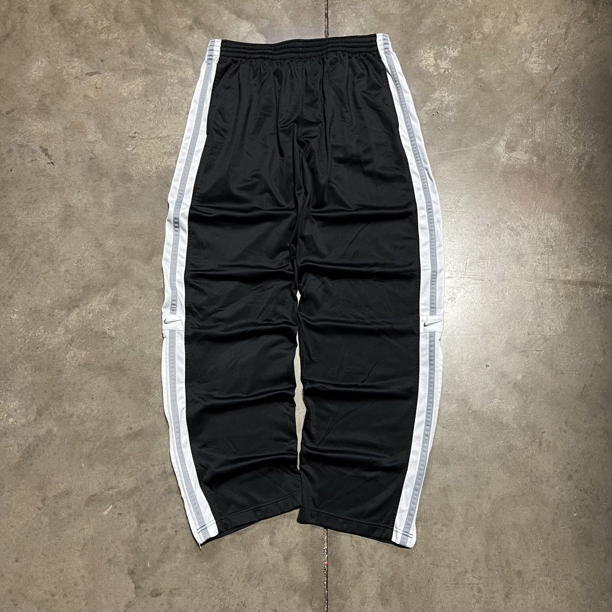 Vintage Vintage Y2K Nike Mini Swoosh Sweatpants Baggy Satin Warmup Size US 32 / EU 48 - 1 Thumbnail