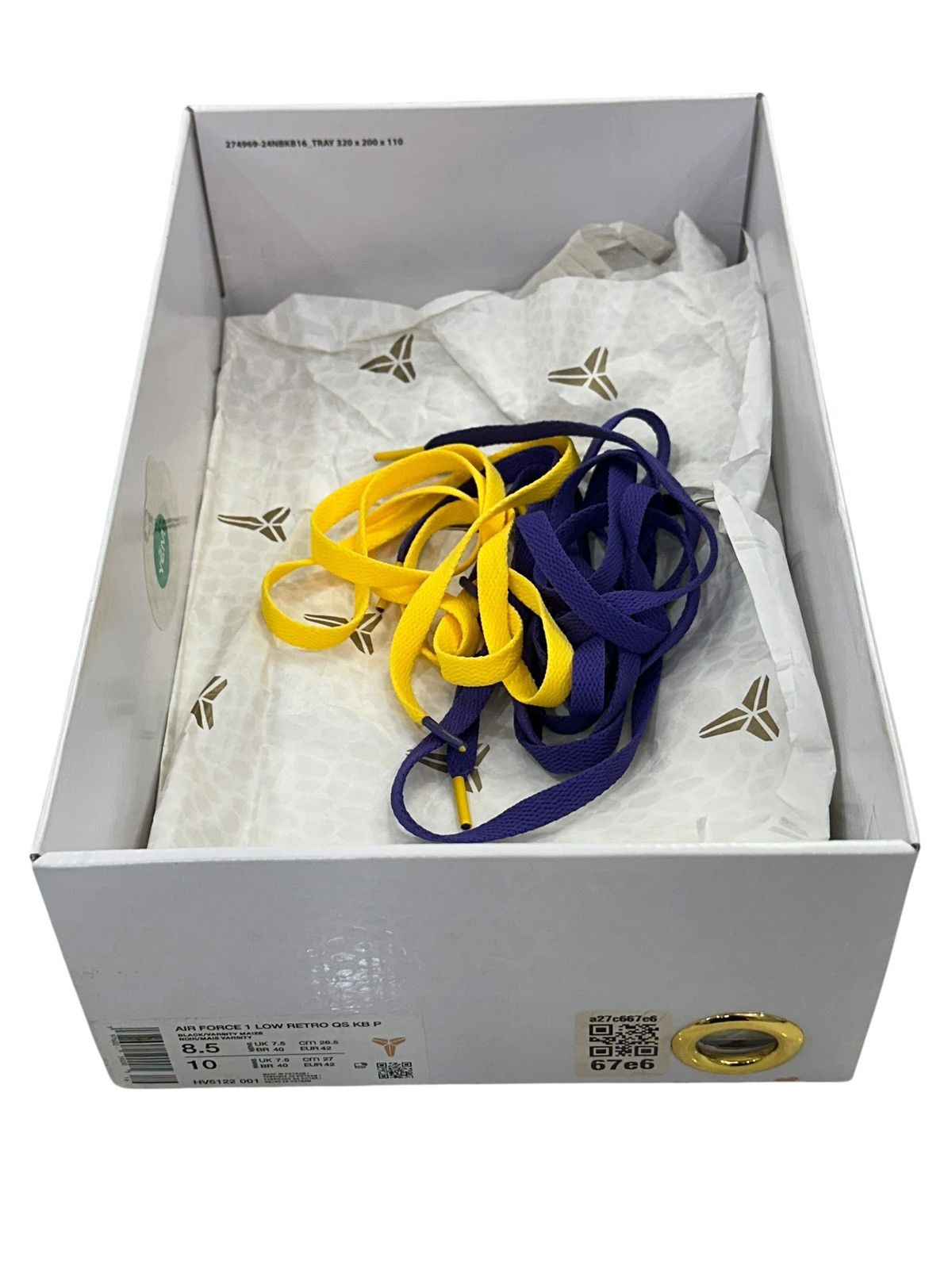 Nike Nike Air Force 1 Low Kobe Bryant Lakers Away Size 8.5 Size US 8.5 / EU 41-42 - 12 Thumbnail