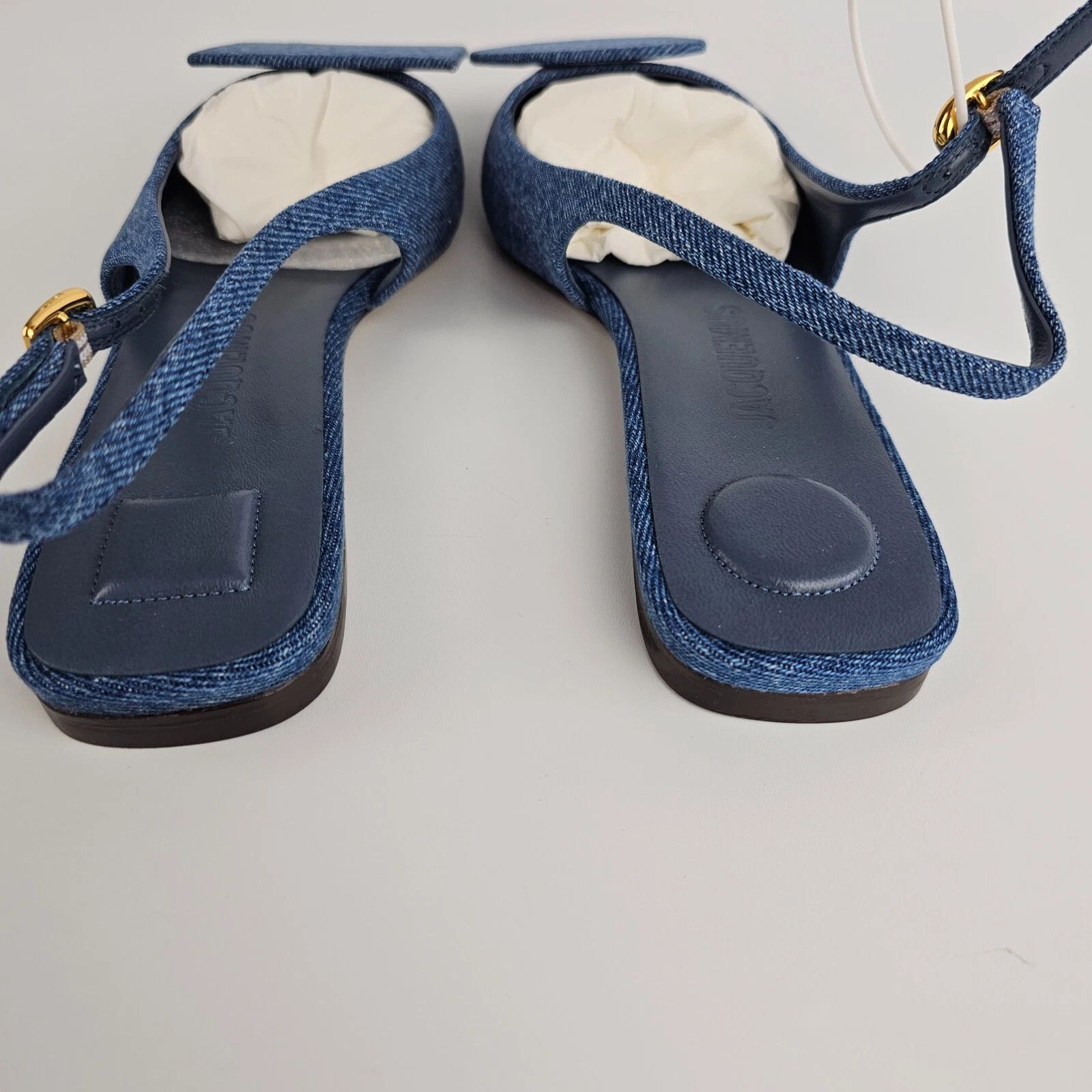 Jacquemus JACQUEMUS The Duelo Denim Slingback Flats New & Authentic Size US 5 / IT 35 - 6 Thumbnail