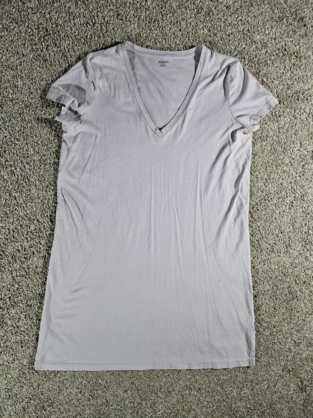 Madewell Madewell L Purple Shirt Dress Size L / US 10 / IT 46 - 1 Thumbnail