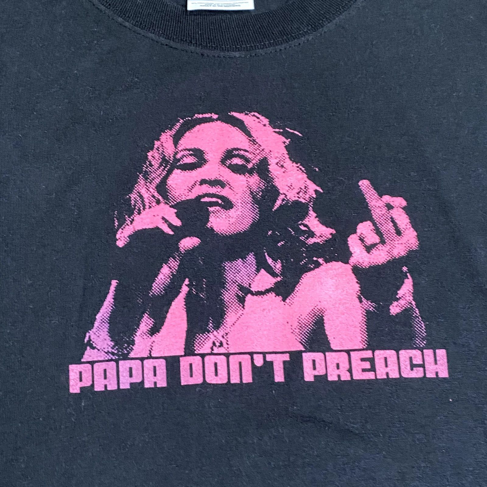 Hanes Papa Dont Preach Madonna Y2K Grunge Punk T Shirt Size XL Size US XL / EU 56 / 4 - 5 Thumbnail