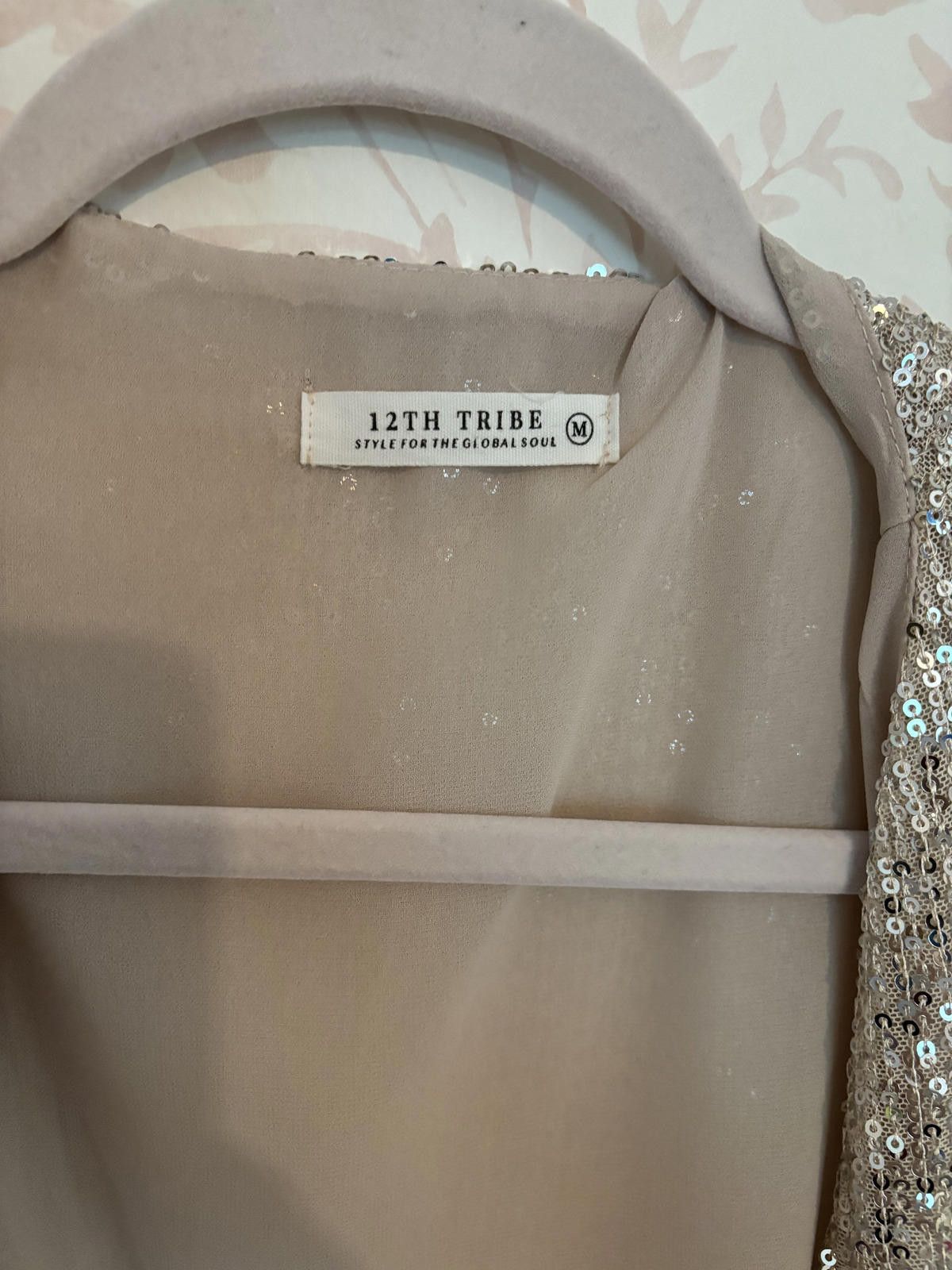 Designer NWOT 12th Tribe Sparkling Sequin Dress Size L / US 10 / IT 46 - 4 Thumbnail