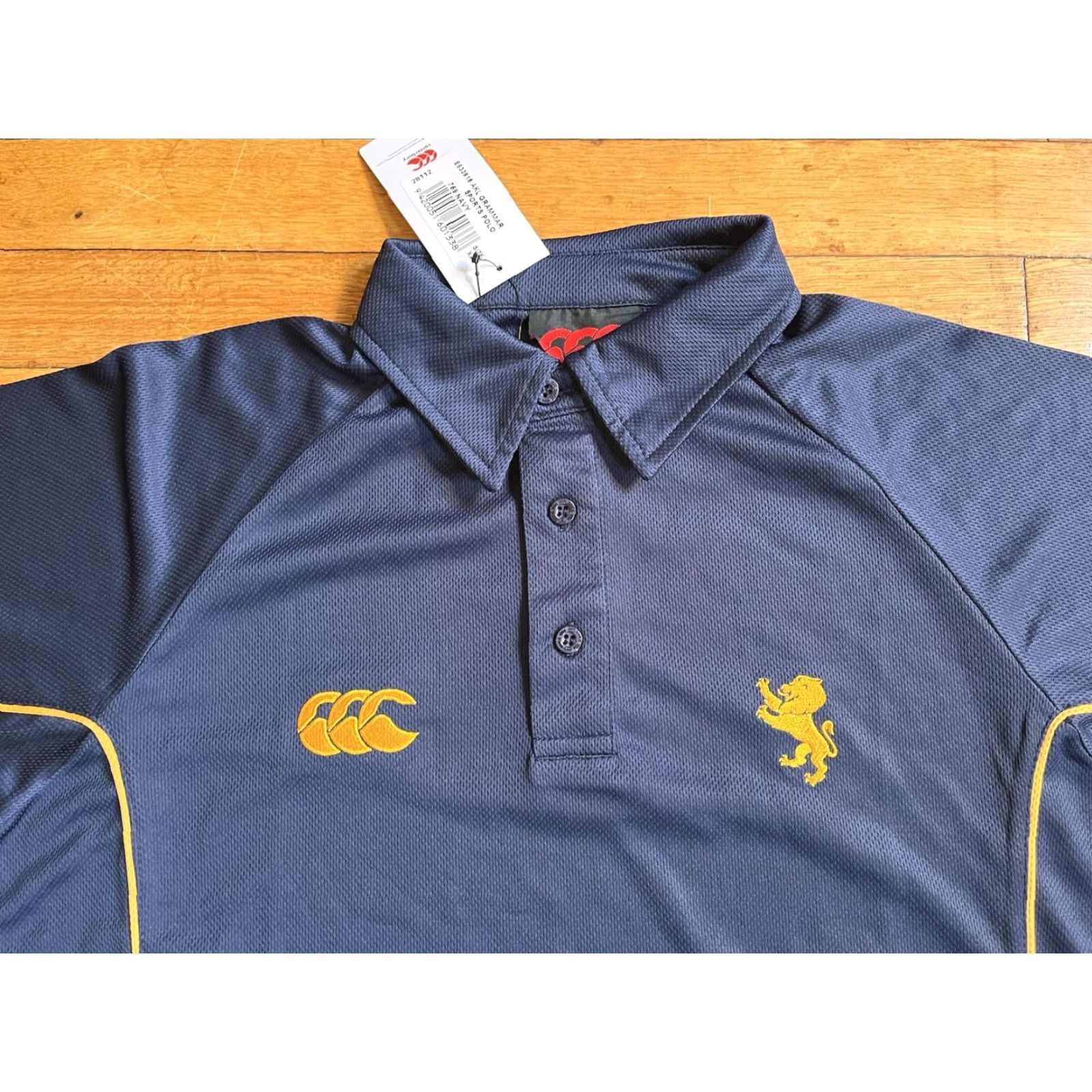 Vintage VINTAGE Canterbury New Zealand Auckland Grammar Sports Polo Mens XXS Blue Rugby Size US XXS / EU 40 - 3 Thumbnail