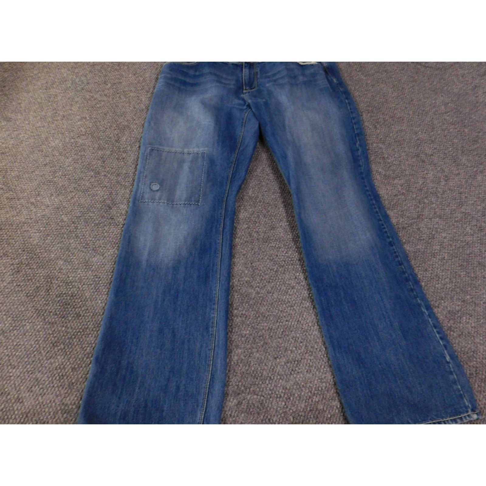 Sean John Sean John Jeans Mens 42 Blue Baggy Loose Fit Wide Leg Denim 5-Pocket Utility Patch Hip Hop Mens Regular Straight Denim Blue 42 Inseam 31 Size US 42 / EU 58 - 3 Thumbnail