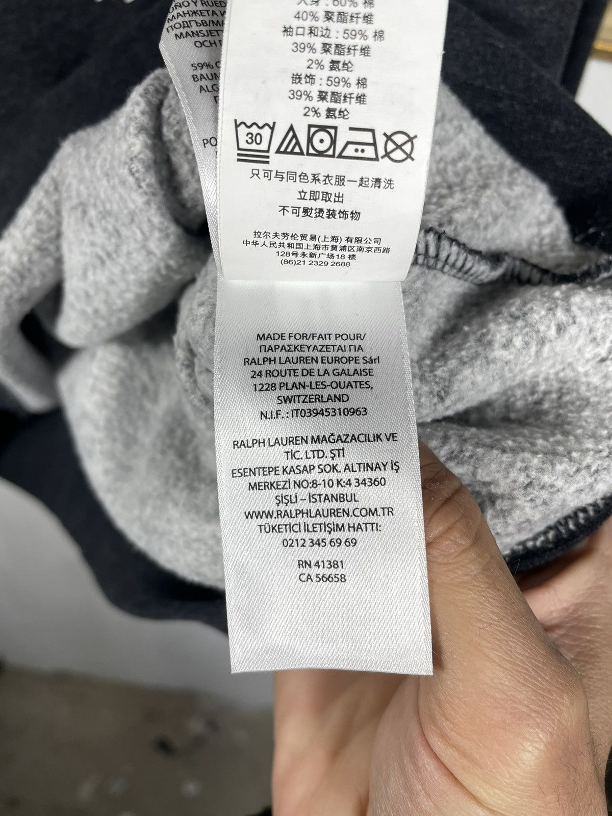 Designer × Polo Ralph Lauren × Ralph Lauren Polo Ralph Lauren Dark Grey Crewneck Sweater Kanye West Size US XL / EU 56 / 4 - 9 Thumbnail