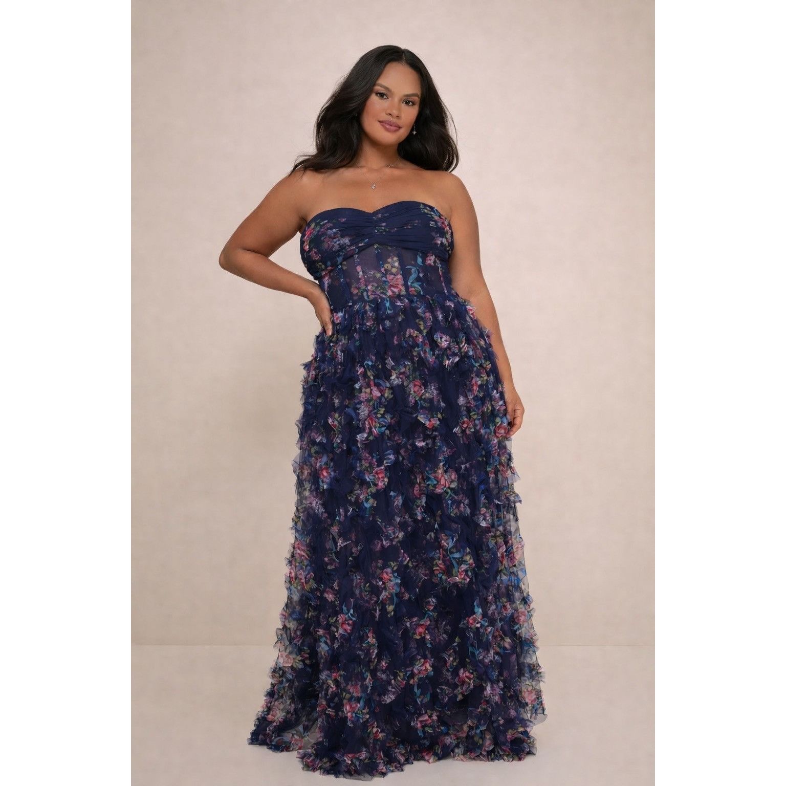 Lulus Lulus Gown - Floral Tulle Corset - XL - NWT Size XL / US 12-14 / IT 48-50 - 1 Thumbnail