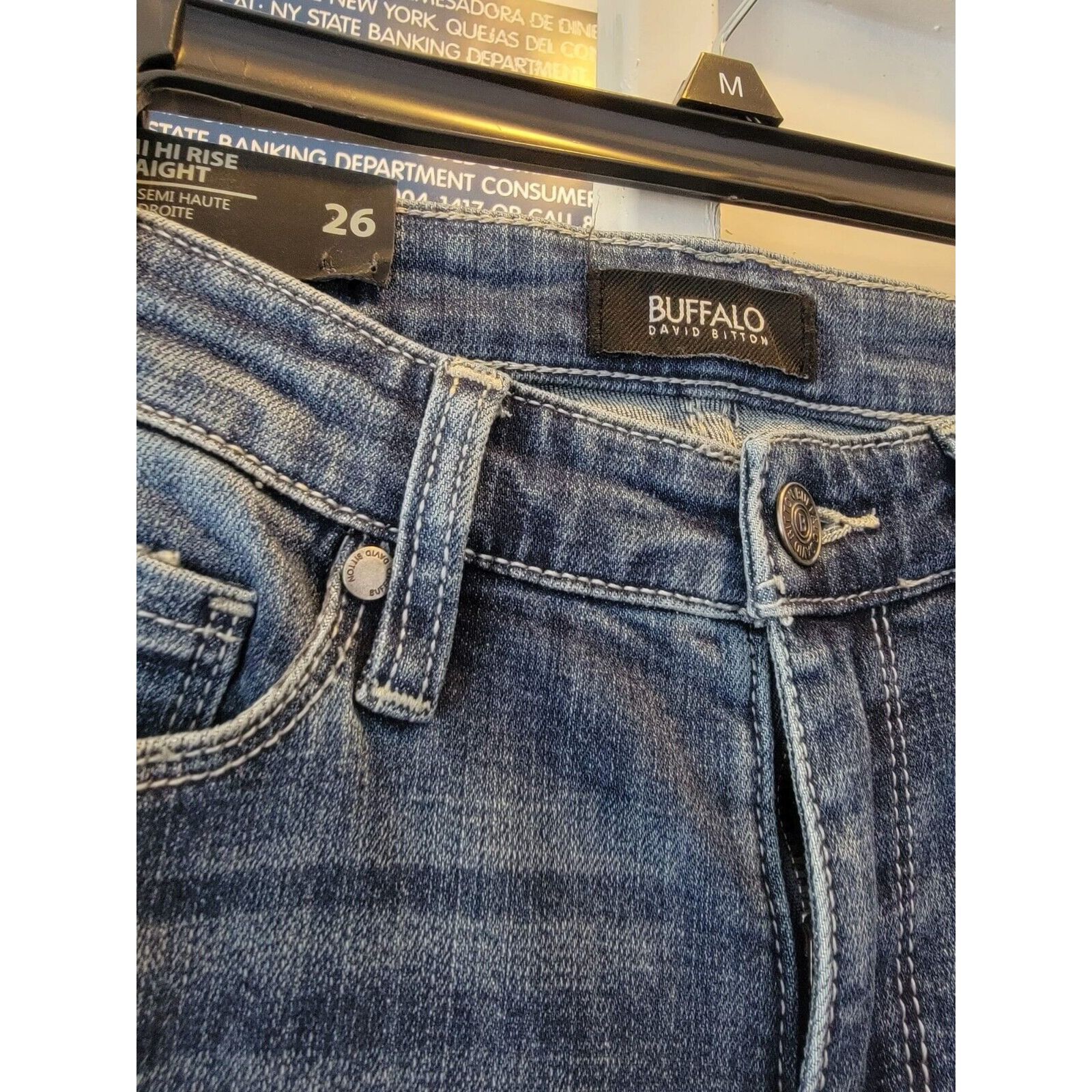 Buffalo David Bitton ⭐$89 Buffalo David Bitton Womens JEAN Sz 26 HI RISE STRAIGHT Size 26" / US 2 / IT 38 - 4 Thumbnail