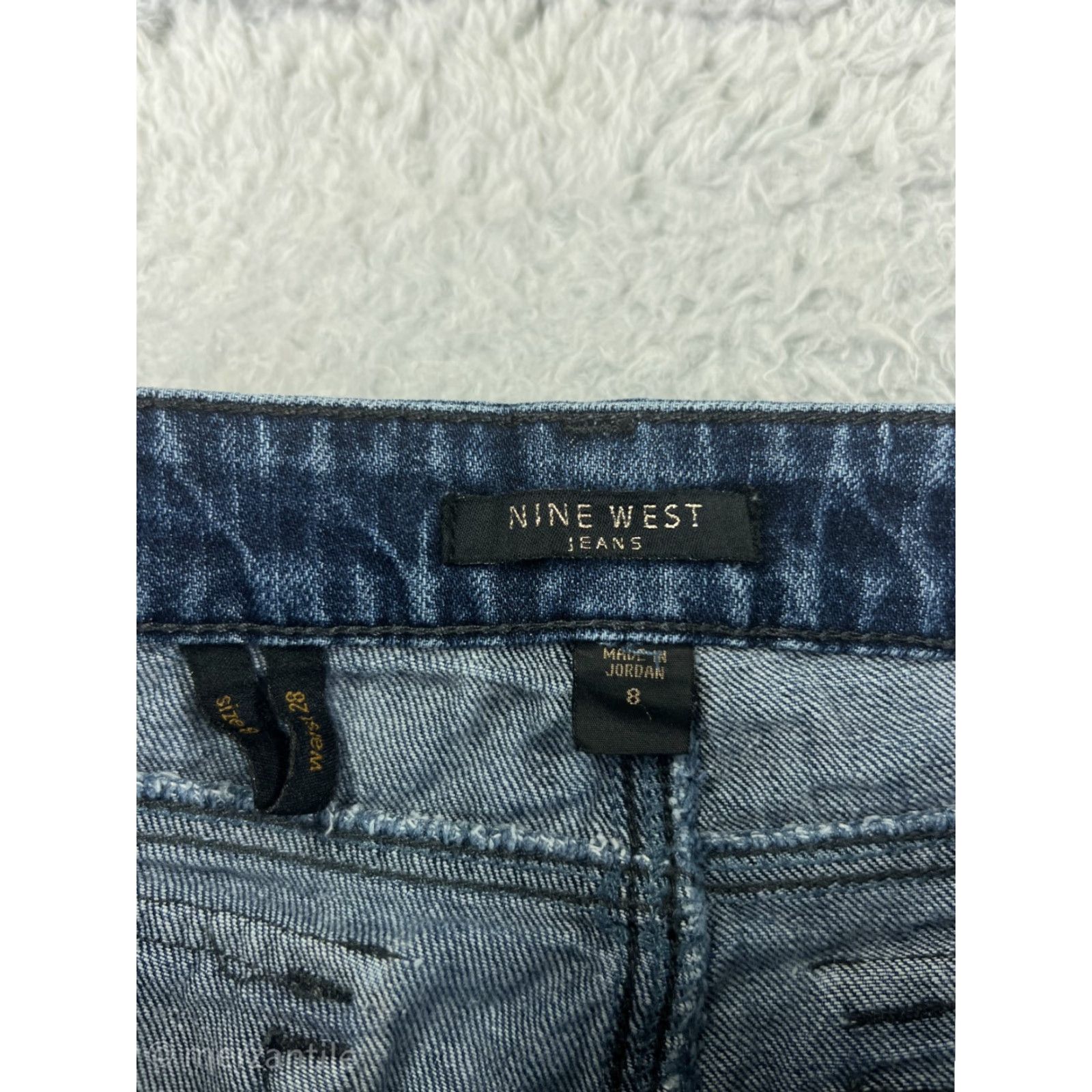Nine West Nine West Jeans Womens 8 Bootcut Blue Denim Cotton Blend Stretch Pockets Logo 28 Inseam 5-Pocket Regular Maroon? Size 30" / US 8 / IT 44 - 4 Thumbnail