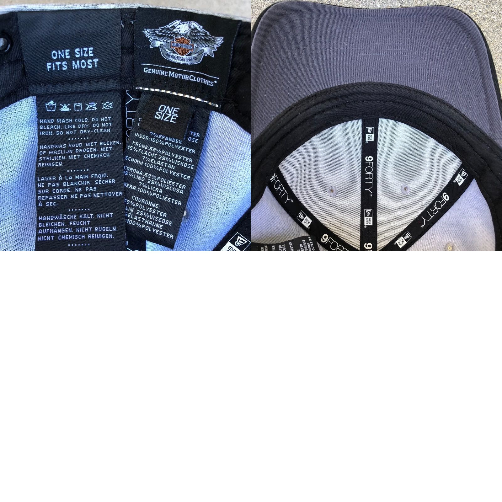 New Era NEW ERA Harley-Davidson Motorcycle Strapback Hat Men's Grey Cap 9Forty Official Adjustable One Size Grey/Black Vintage? Size ONE SIZE - 8 Thumbnail