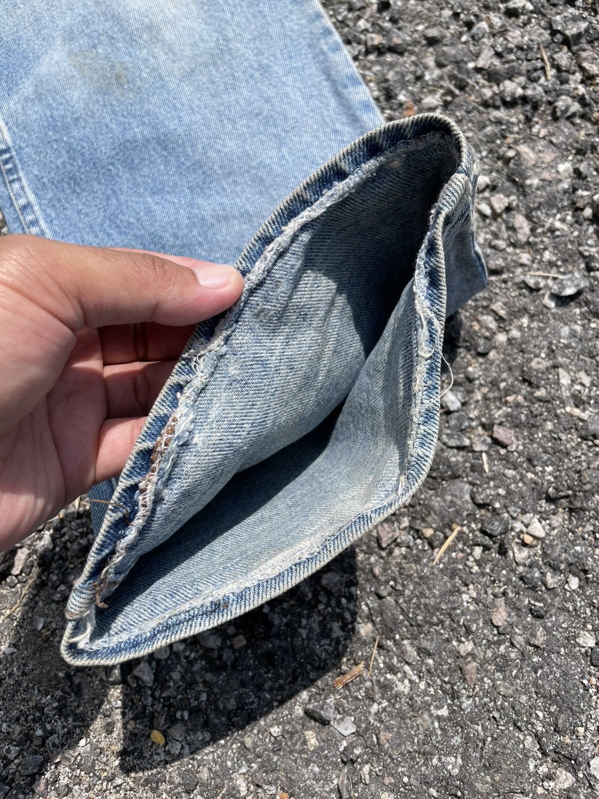 Vintage RARE🔥 Disstressed Denim James Dean Pants Size US 29 - 18 Thumbnail