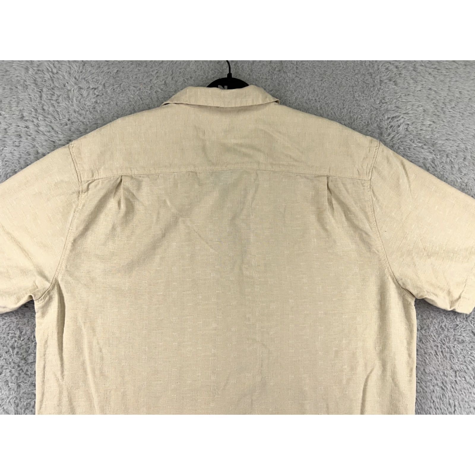 Tommy Bahama Tommy Bahama Shirt Men Large Beige Button-Up Silk Cotton Blend Camp Resort Beach Size US L / EU 52-54 / 3 - 6 Thumbnail