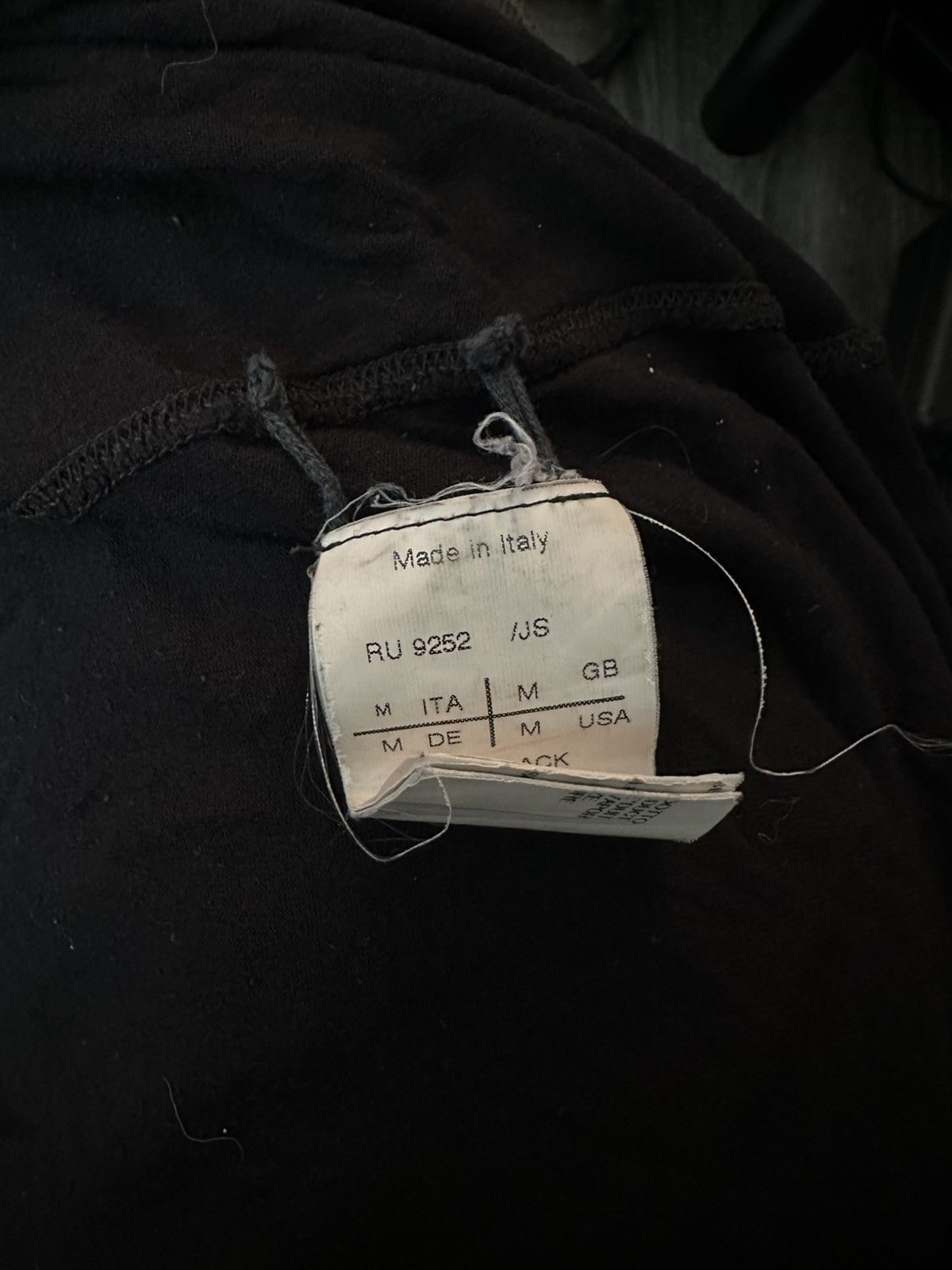 Rick Owens Black Silk/Rayon Longsleeve w Ribbed Cuffs Size US M / EU 48-50 / 2 - 11 Thumbnail