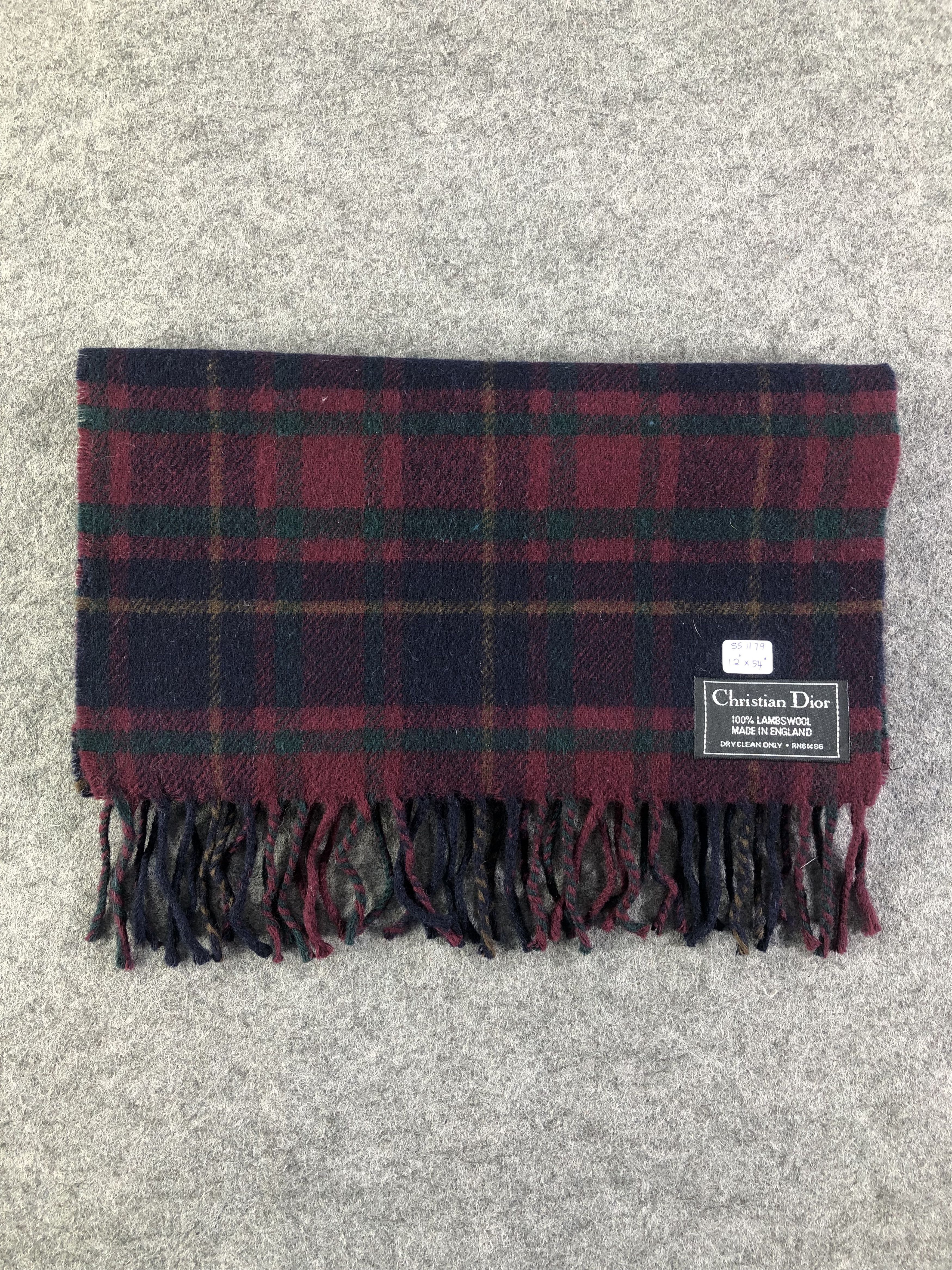 Christian Dior Tartan Scarf / Muffler / Neckwear