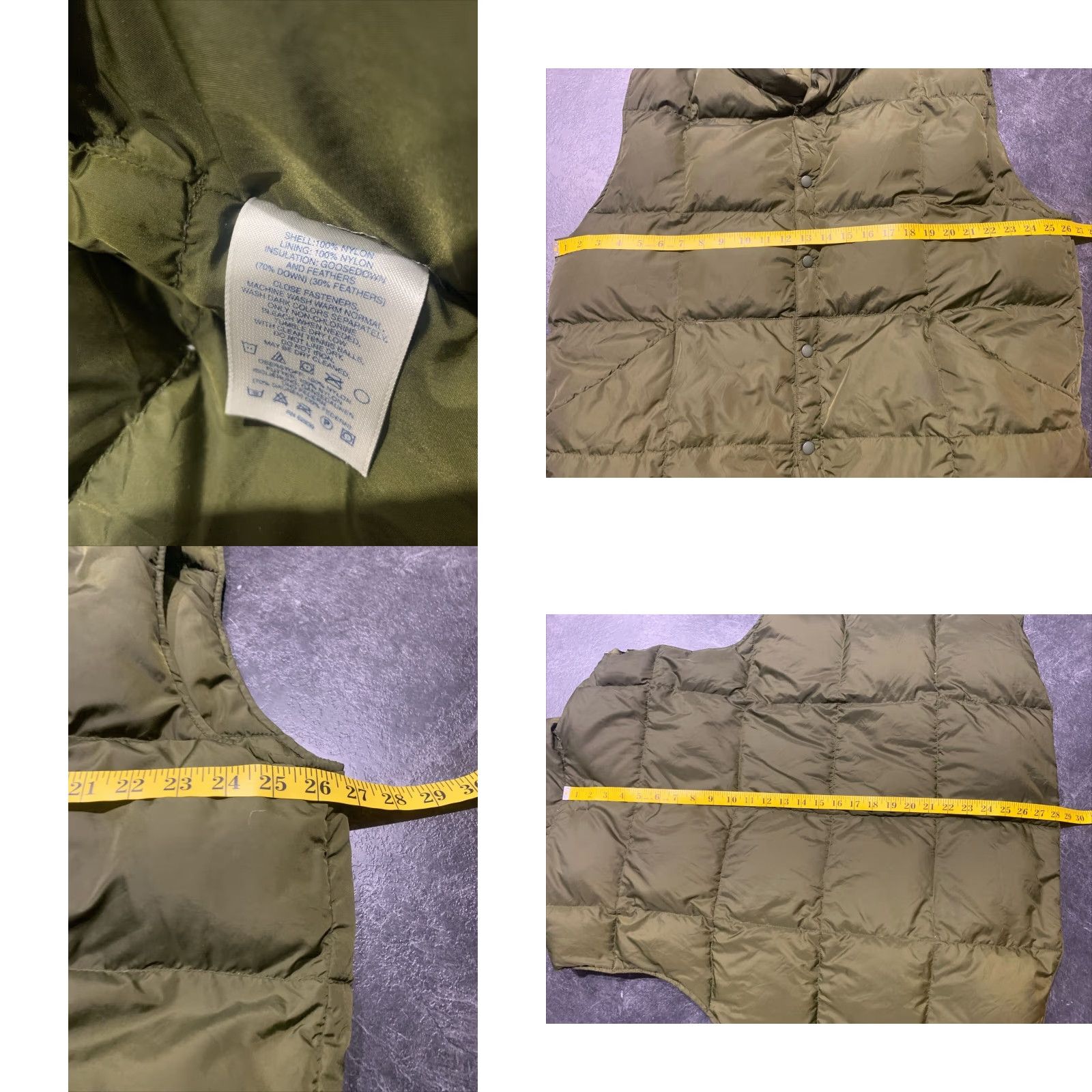Lands' End Lands End Mens XL Extra Large Green Quilted Puffer Goose Down Nylon Vest Size US XL / EU 56 / 4 - 8 Thumbnail