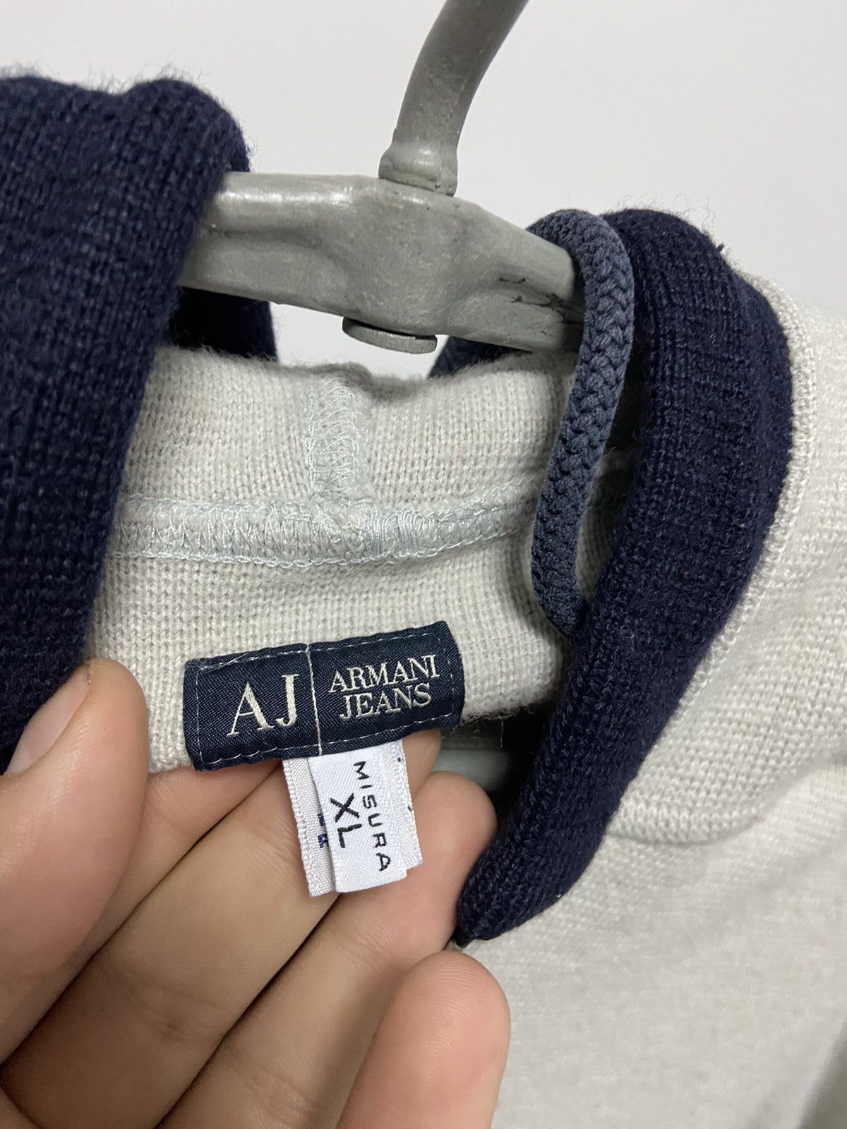Armani × Vintage Armani logo sleeve Vintage Zip Hoodie Y2K Size US L / EU 52-54 / 3 - 6 Thumbnail