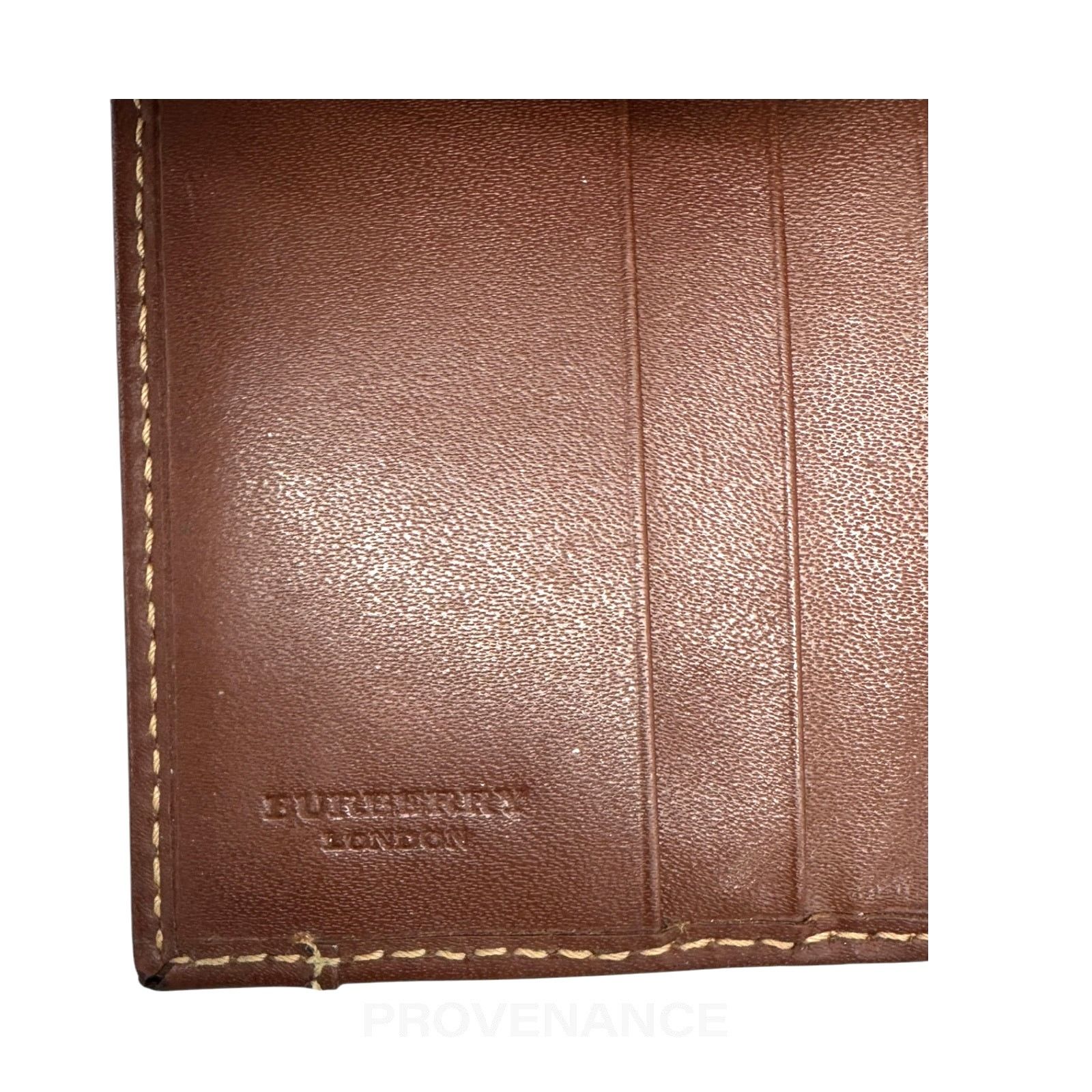 Burberry 🔴 Burberry Pocket Organizer Wallet - Haymarket Check Brown Size ONE SIZE - 6 Thumbnail
