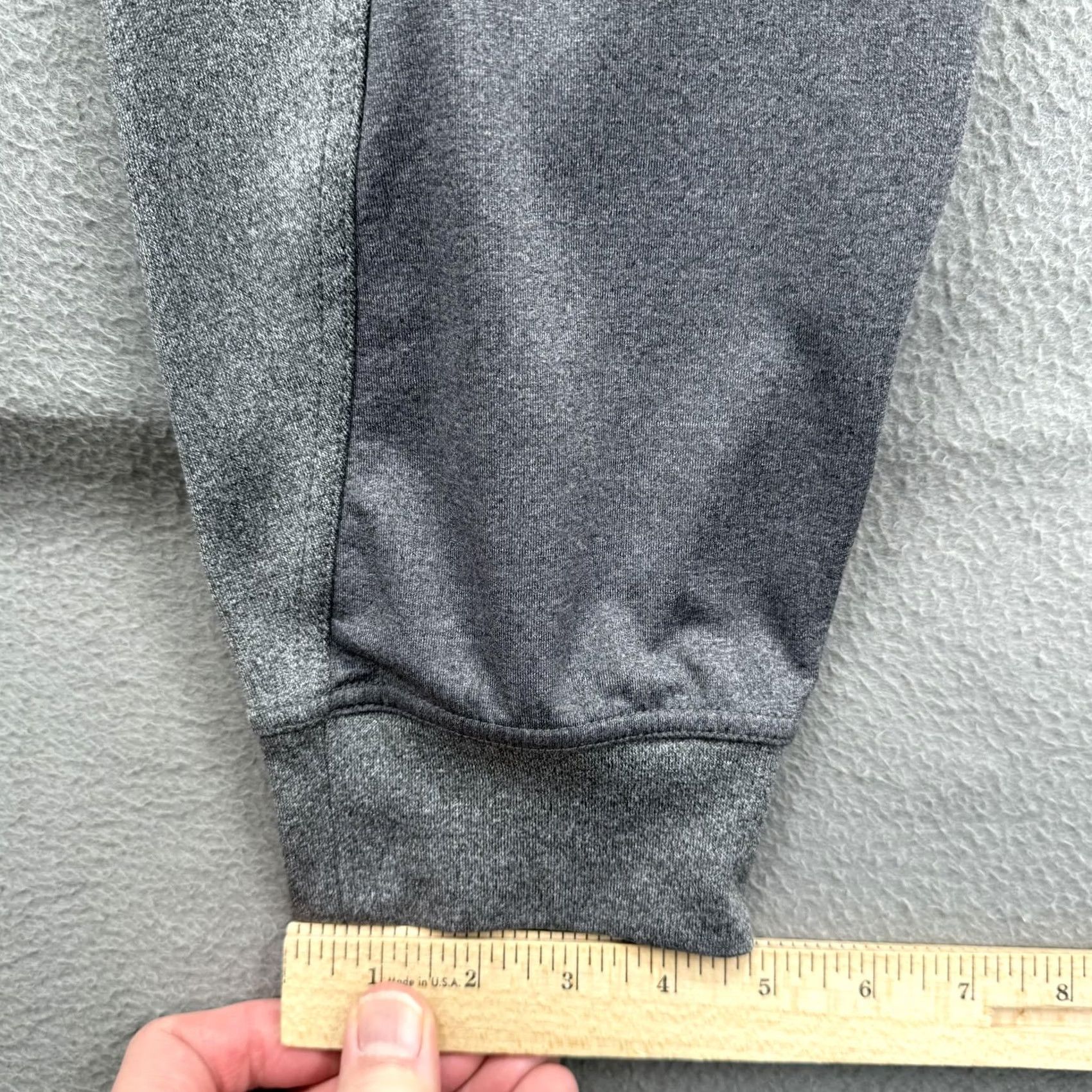 Vintage HYLETE Mens Large Gray Knit Jogger Pants Athletic Pockets Elastic Waist Zip Pocket Zip Drawstring Casual Gym Training Running Yoga Size US 33 - 7 Thumbnail