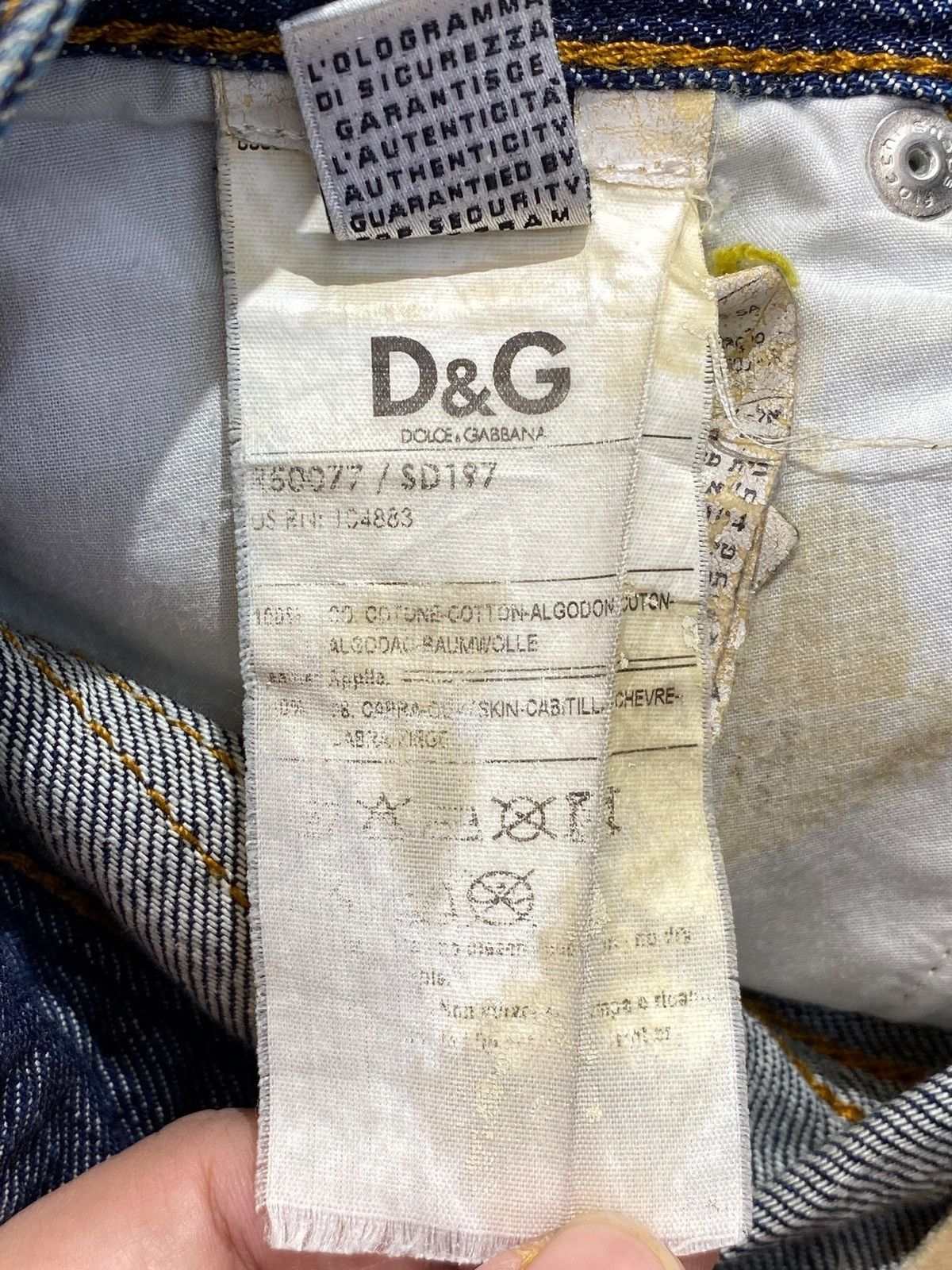 Dolce & Gabbana Vintage Dolce & Gabbana whiskers Ripped Jeans Size US 30 / EU 46 - 17 Thumbnail