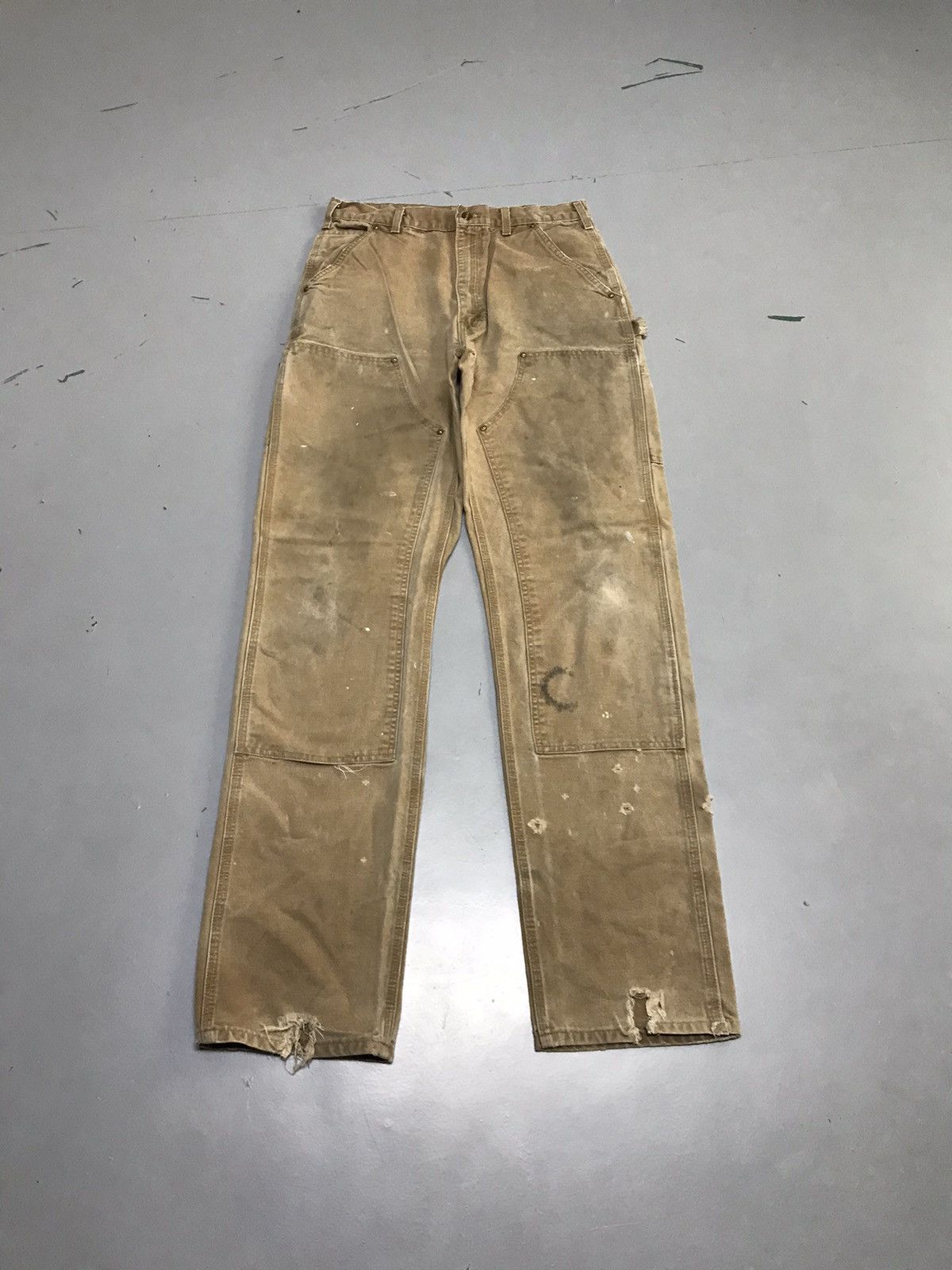 Carhartt Vintage carhartt B01 BRN double knee sun-fade workwear Size US 32 / EU 48 - 1 Thumbnail