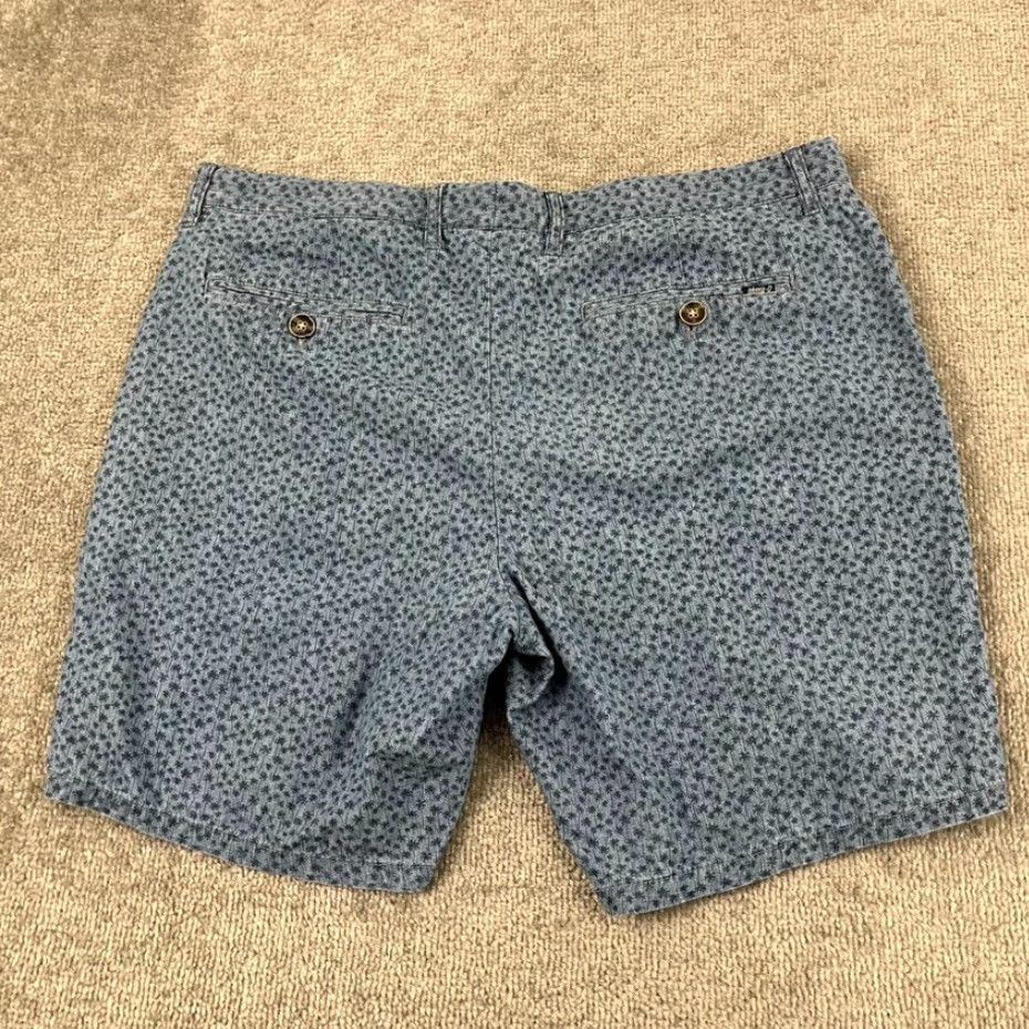 johnnie-O JOHNNIE-O Shorts Mens Size 35 x 7.5" Blue Palm Tree Chino Golf Preppy Casual Size US 35 - 6 Thumbnail
