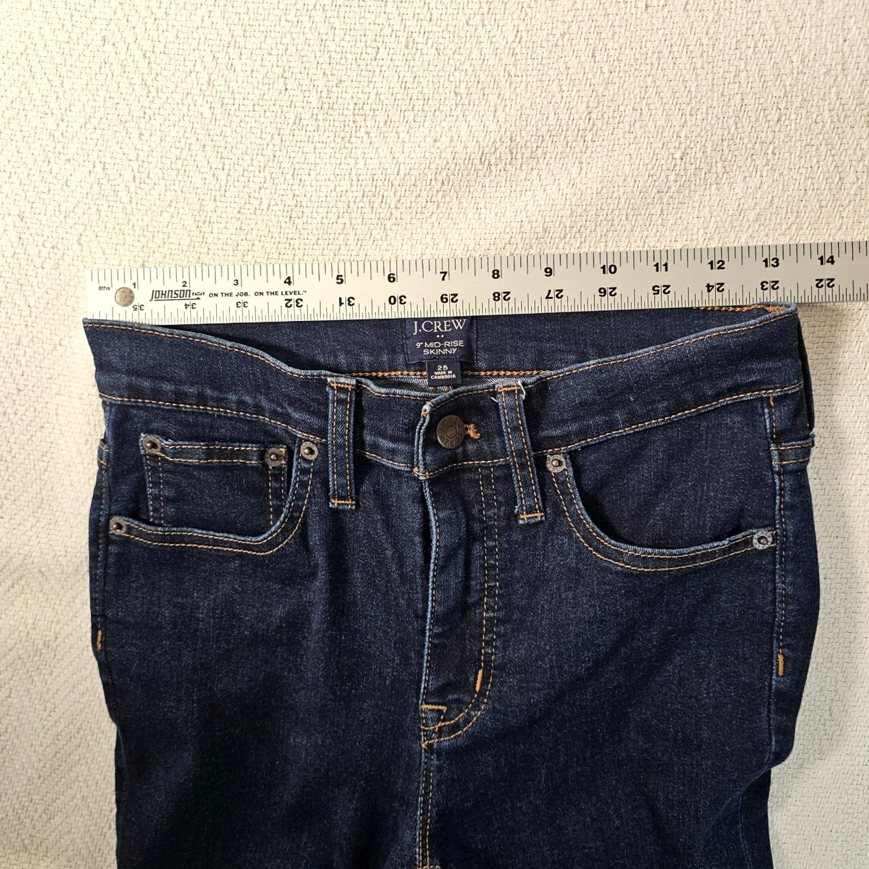 J.Crew J.Crew Jeans 9" Mid-Rise Skinny Size 26 Dark Wash Stretch Women Regular Blue Skinny Jeans Mens? Womens Size 26" / US 2 / IT 38 - 5 Thumbnail